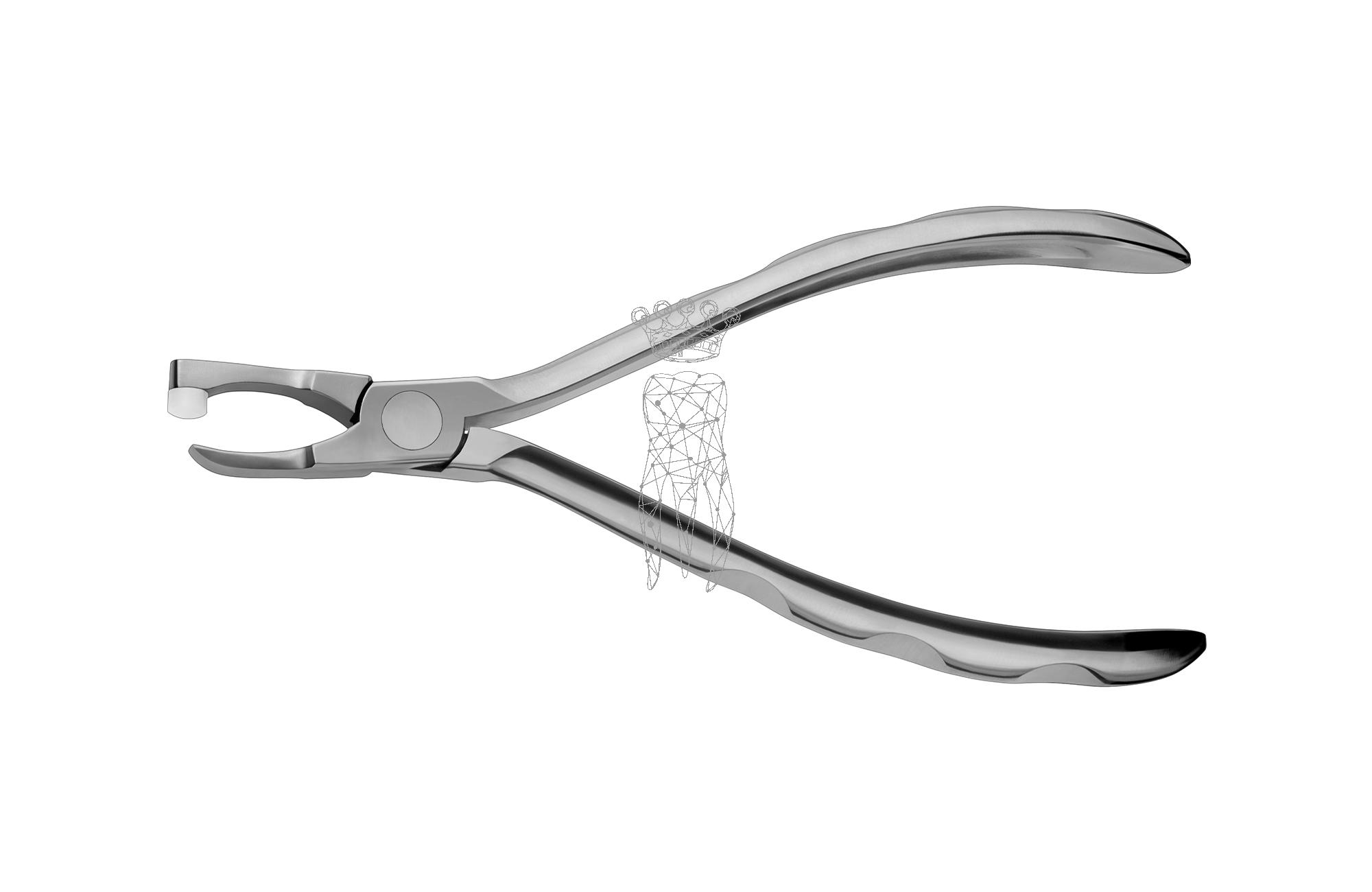 Band Removing pliers posterior long tip middle of occlusal pad