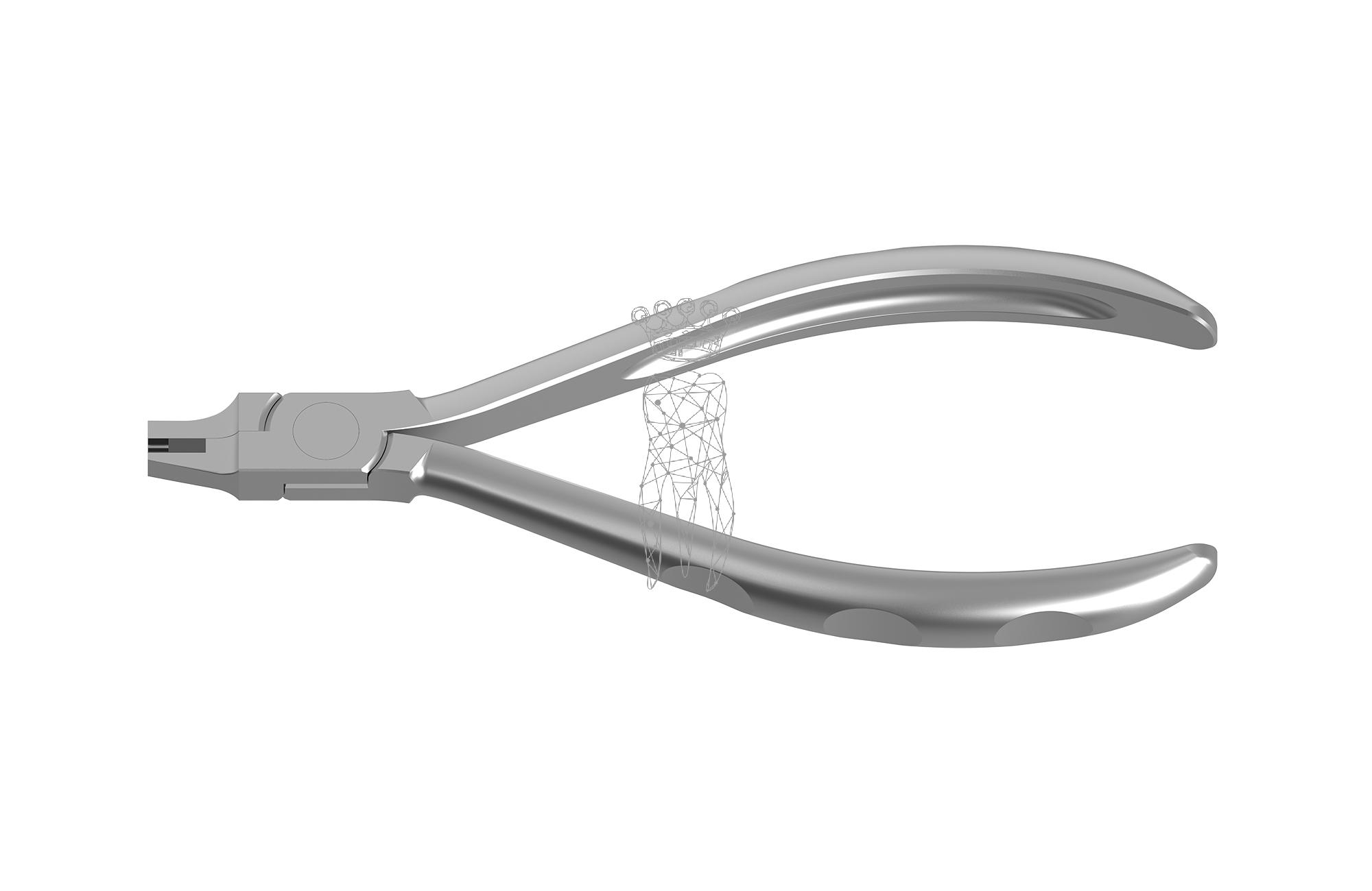 Plazier- u. Klemmzange für crimpable hooks ab 1.25mm Steglänge