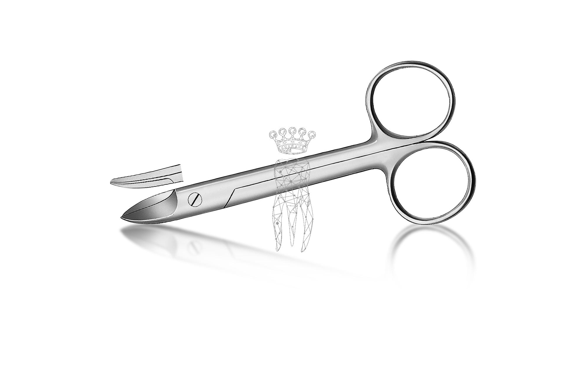 Crown scissors curved Beebee
