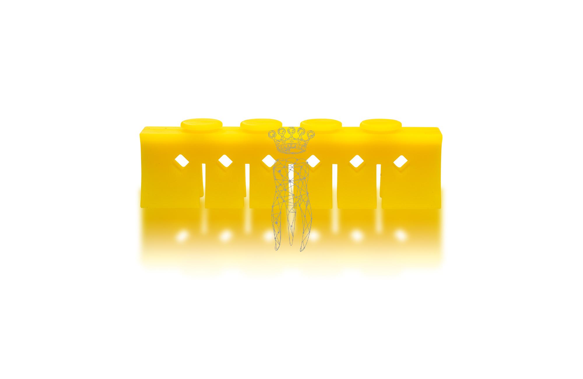 Silikon Niederhalter 3029-S + CLIP-S 6 Instrumente - gelb