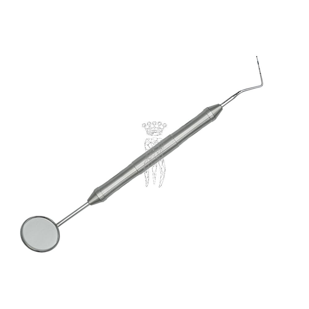 Mirror handle double-ended round hollow stainless thread M2.5mm - LiquidSteel