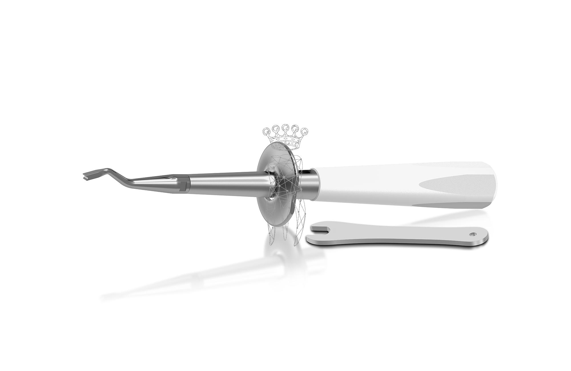 Band Seater curved tip wide including open-end spanner