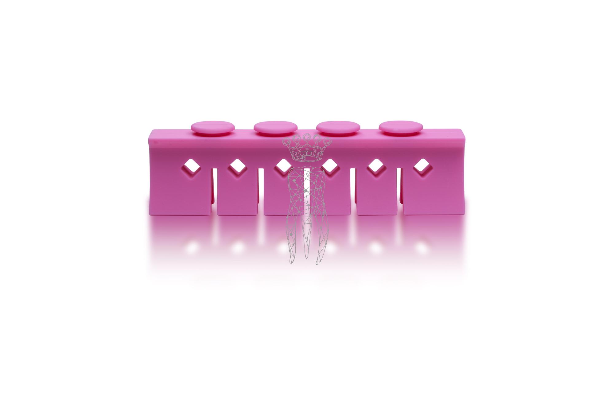 Silikon Niederhalter 3029-S + CLIP-S 6 Instrumente - pink