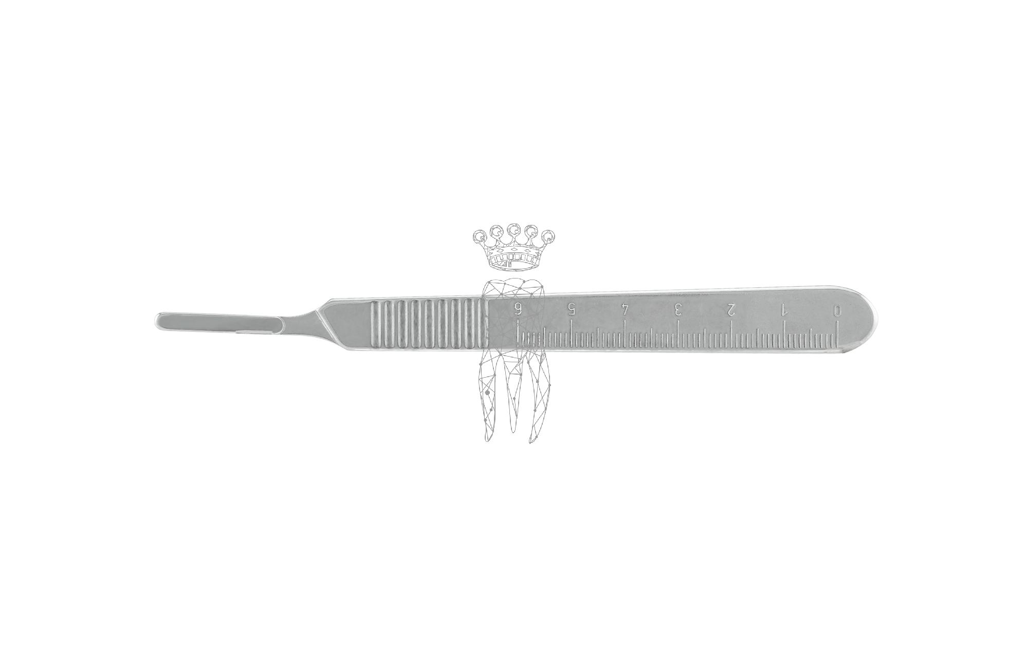 Skalpellklingenhalter massiv rostfrei für Klingen 18 - 25