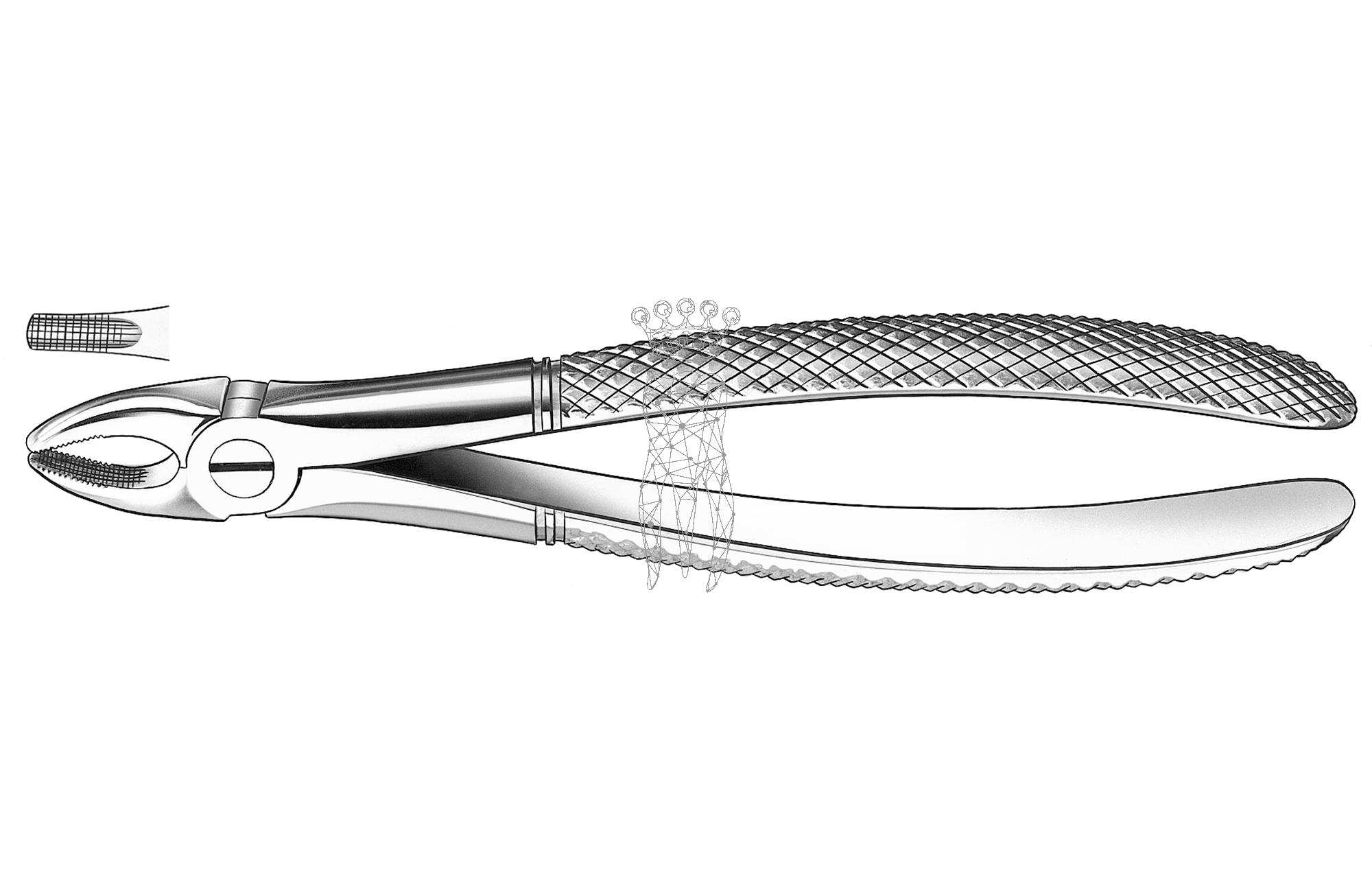 Children extraction forceps frictiongrip Upper-Jaw incisors