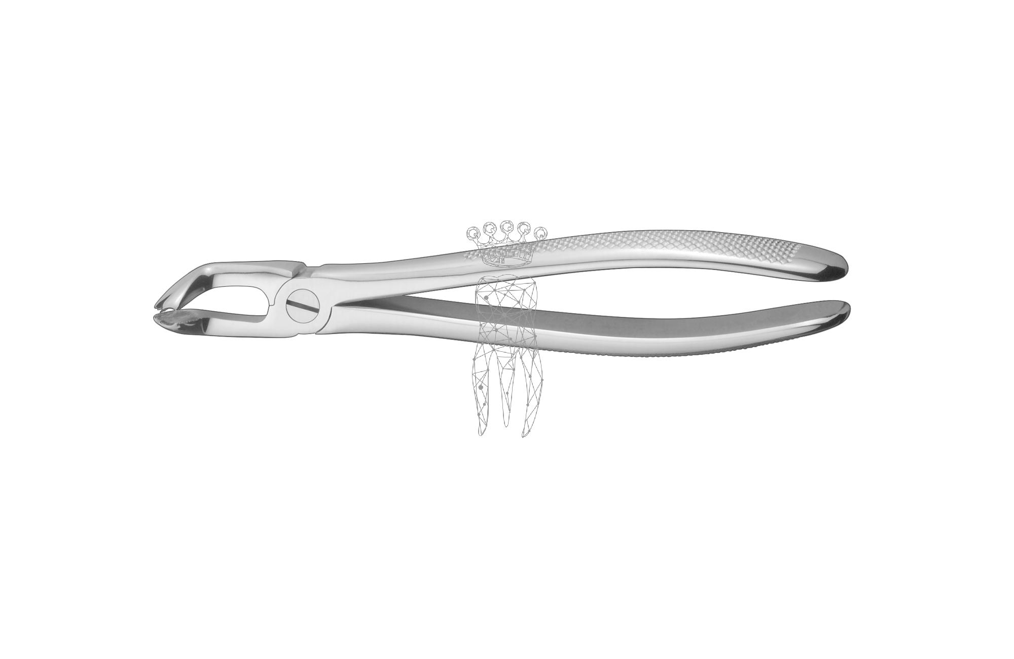 Extracting forceps friction grip Lower-Jaw wisdom