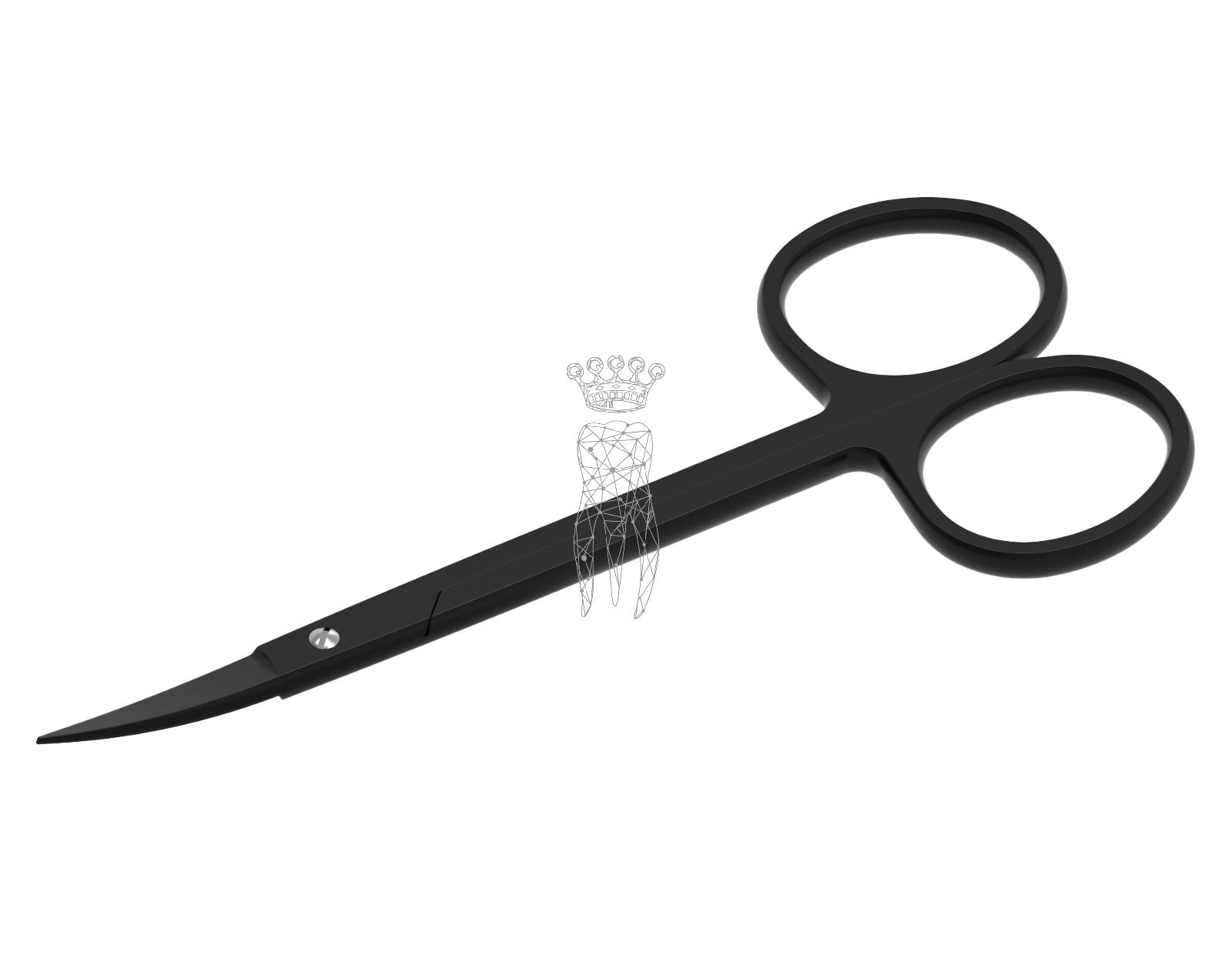 Zahnfleischschere  BlackPlasma geb. 12cm mit grossen Ringen