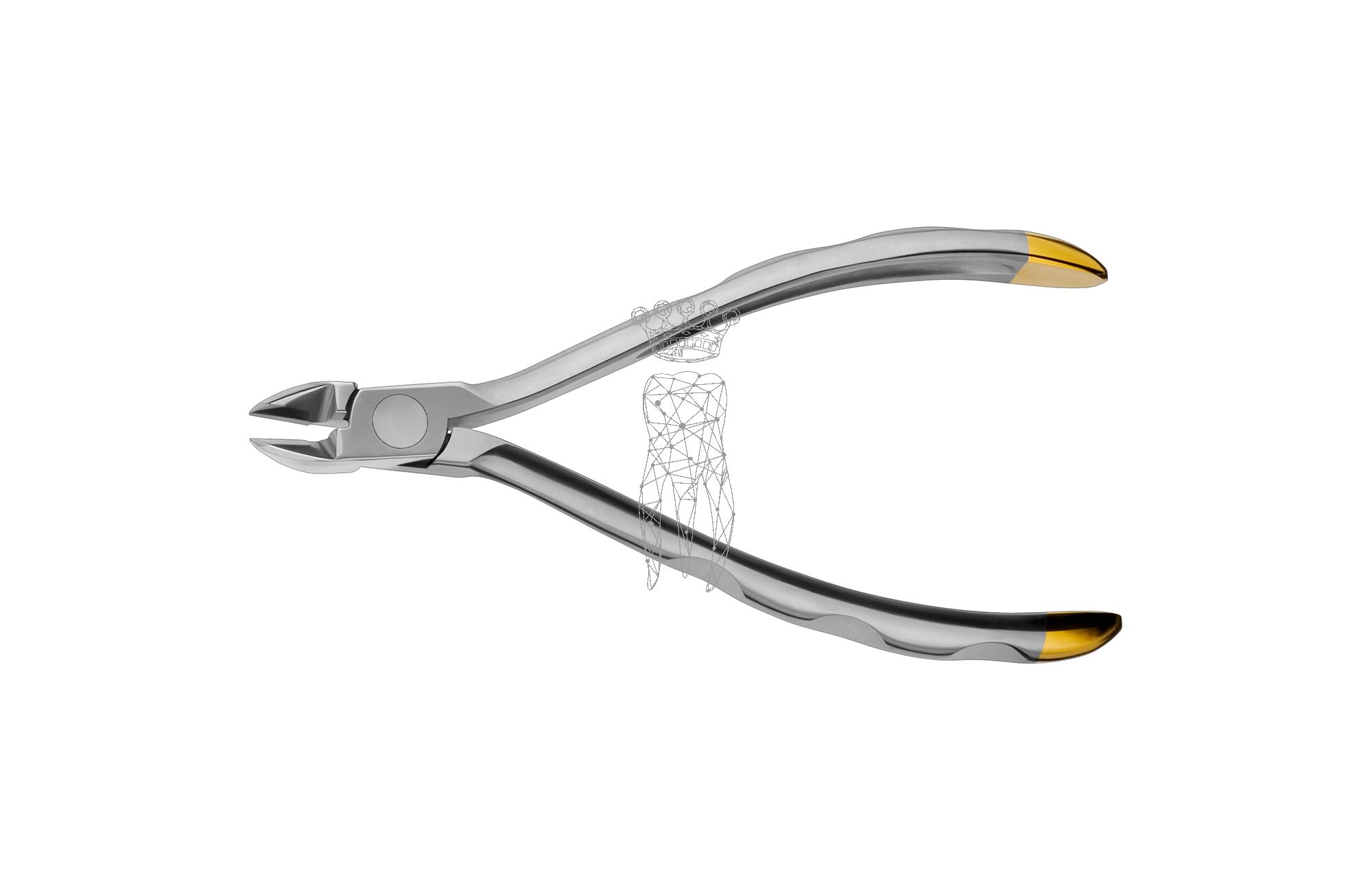 Lock Pin & Ligature Cutter MINI 13cm 15° fine reduced working tip HM