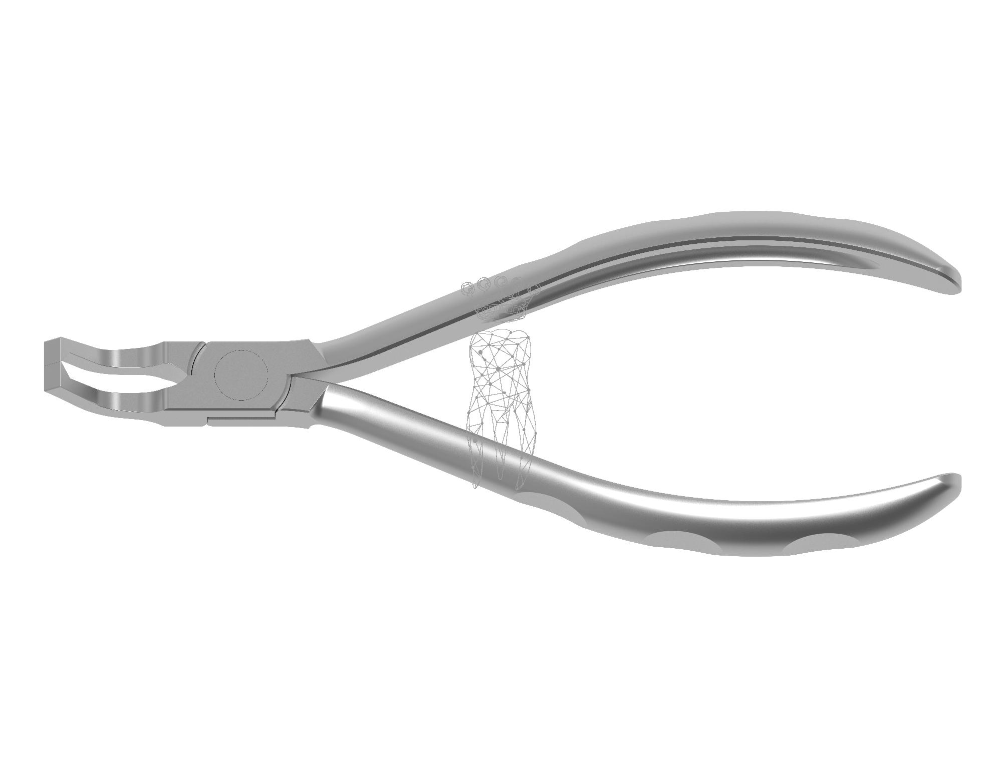 Lingual debonding pliers 14cm angled angled, for all types of brackets