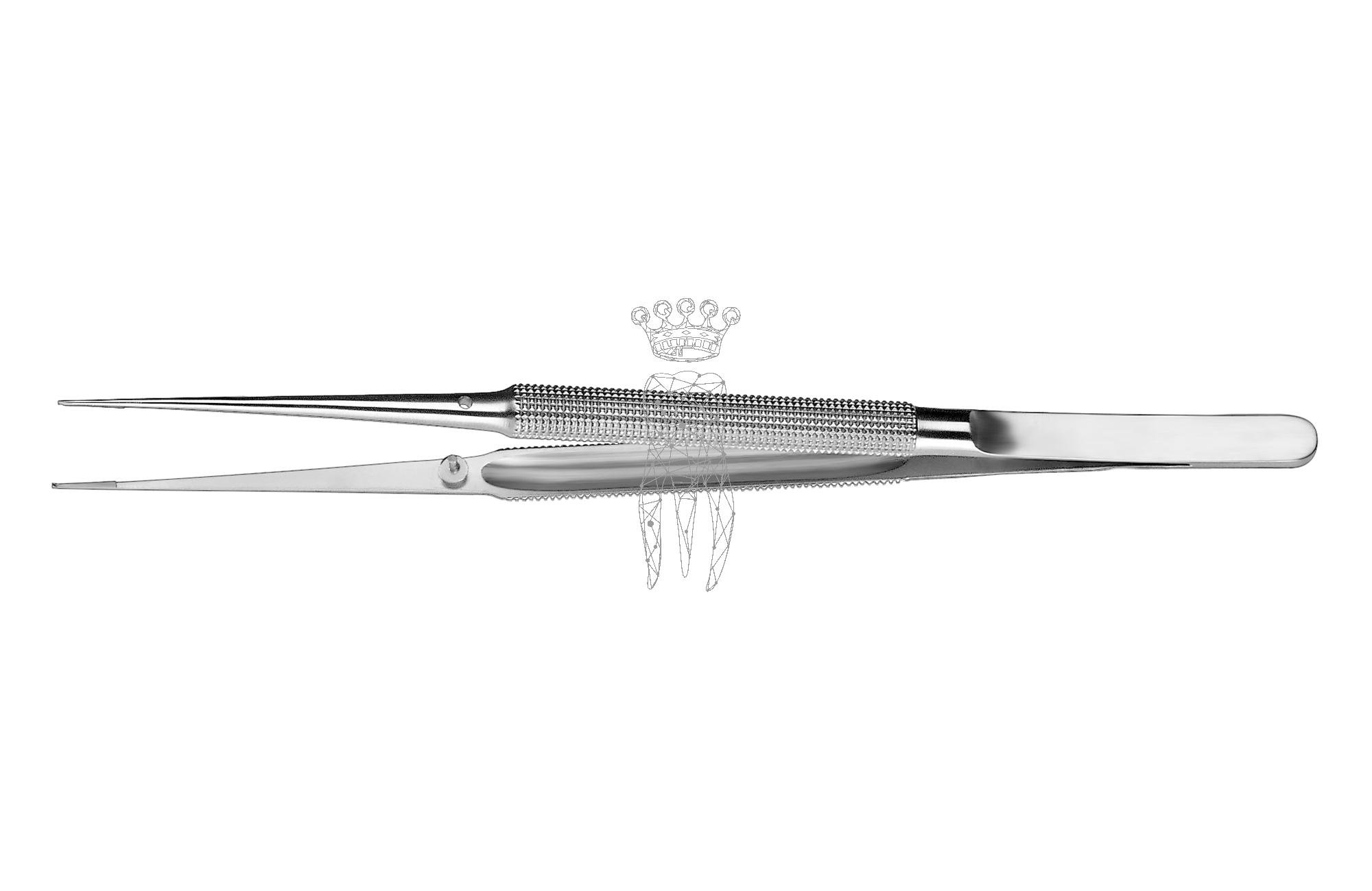 Micro tweezers 0,8mm straight round-handle