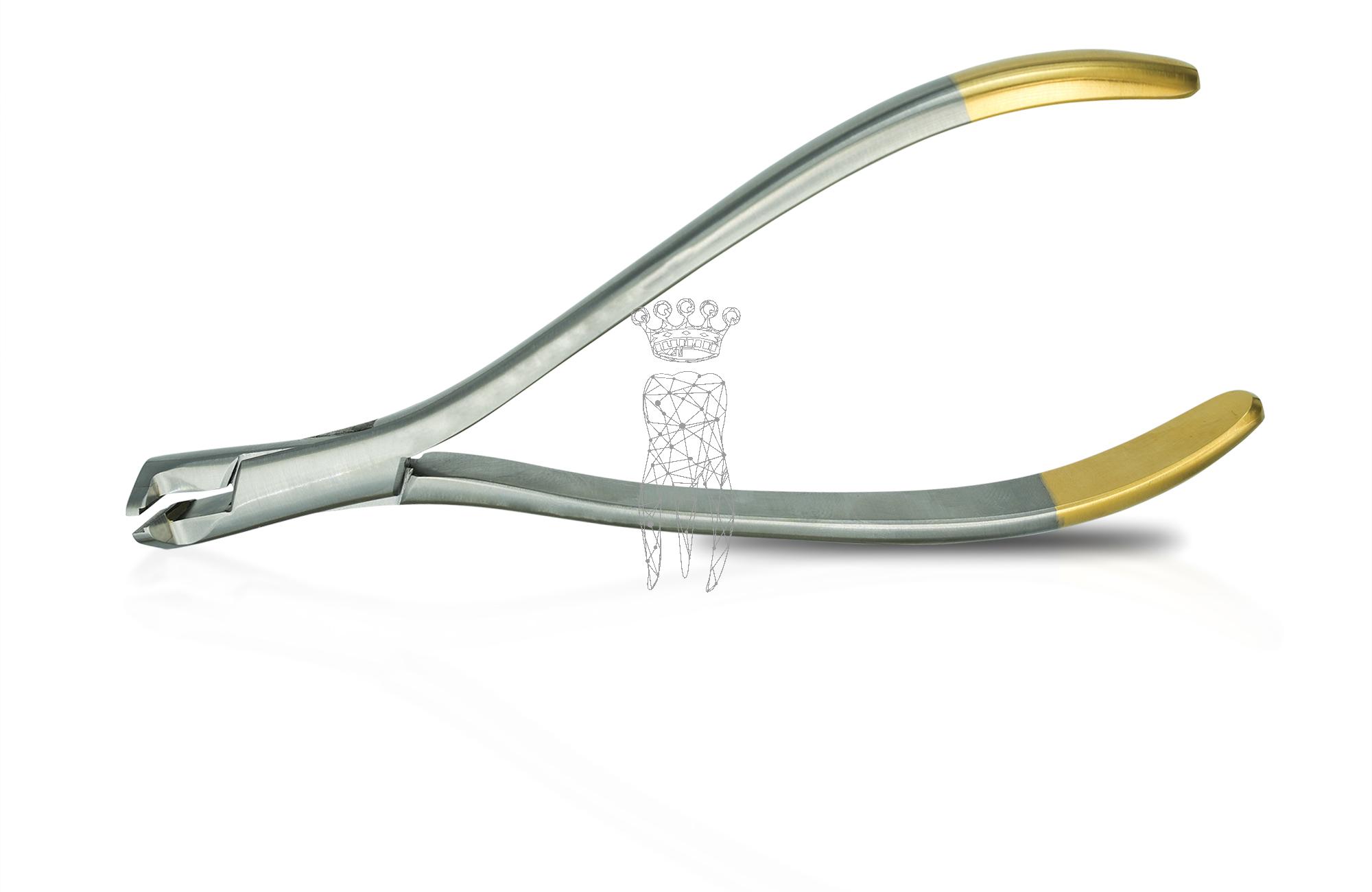 Distal-End-Cutter Universal HM 15cm curved long handle - with safety-hold