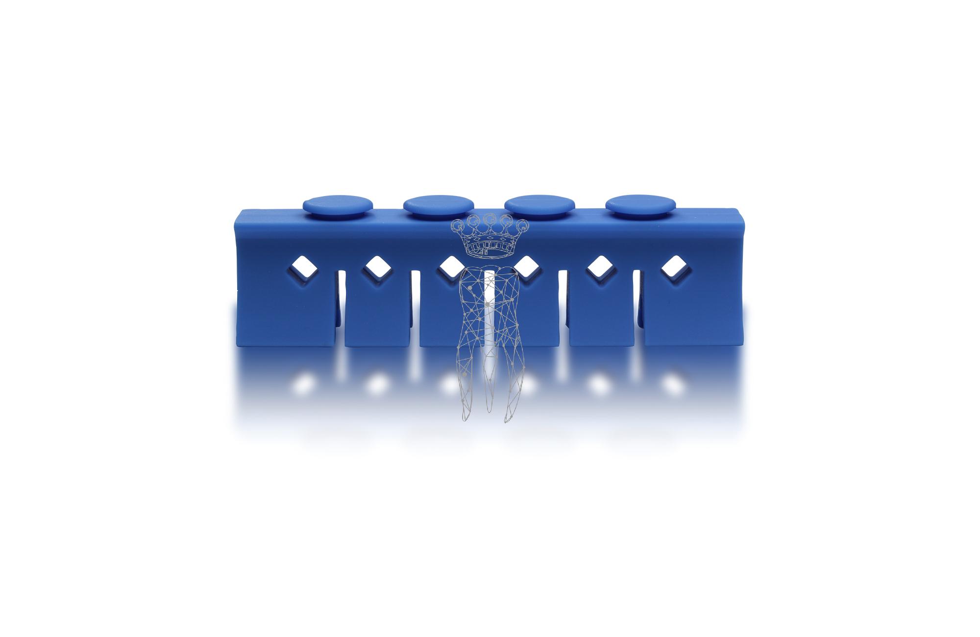 Silikon Niederhalter 3029-S + CLIP-S 6 Instrumente - hellblau