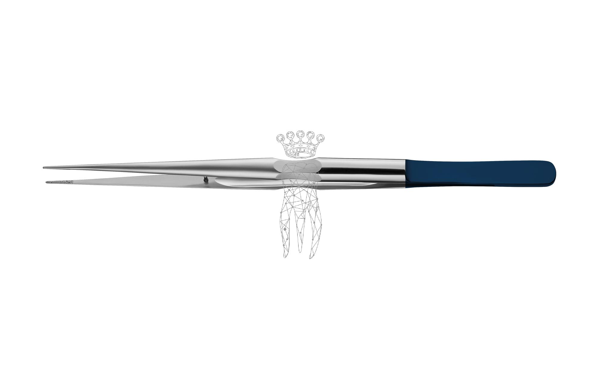 MIKRO-Pinzette anat. 0.8mm gerade RH 18cm Rundgriff LiquidSteel