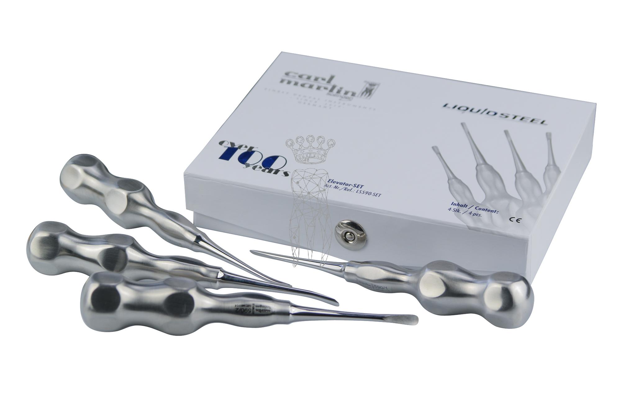 Elevator-SET LiquidSteel - 4 Stk. 3+5mm gerade - 3+5mm abgewinkelt