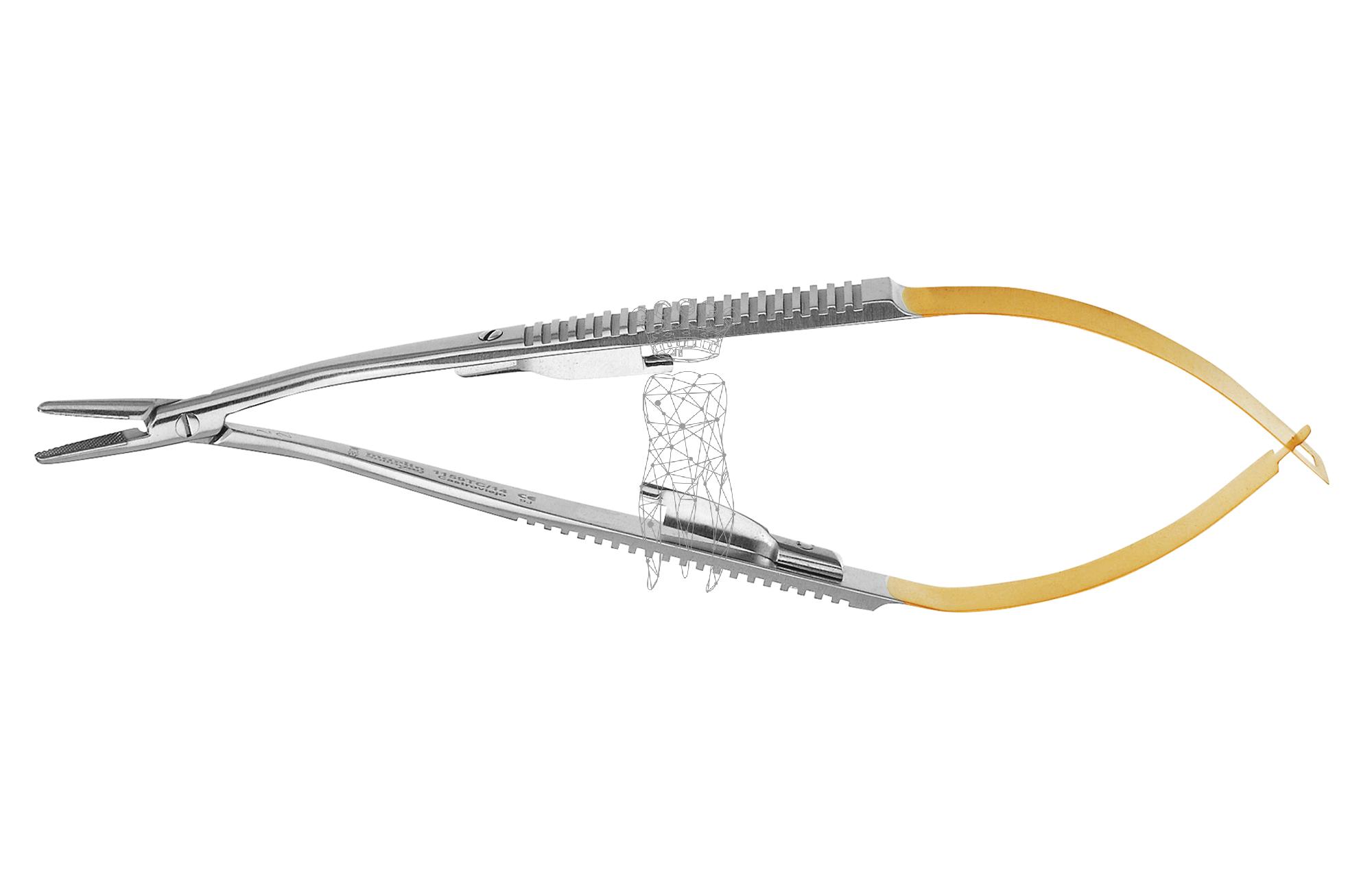 Nadelhalter Castroviejo gebogen 18cm TC