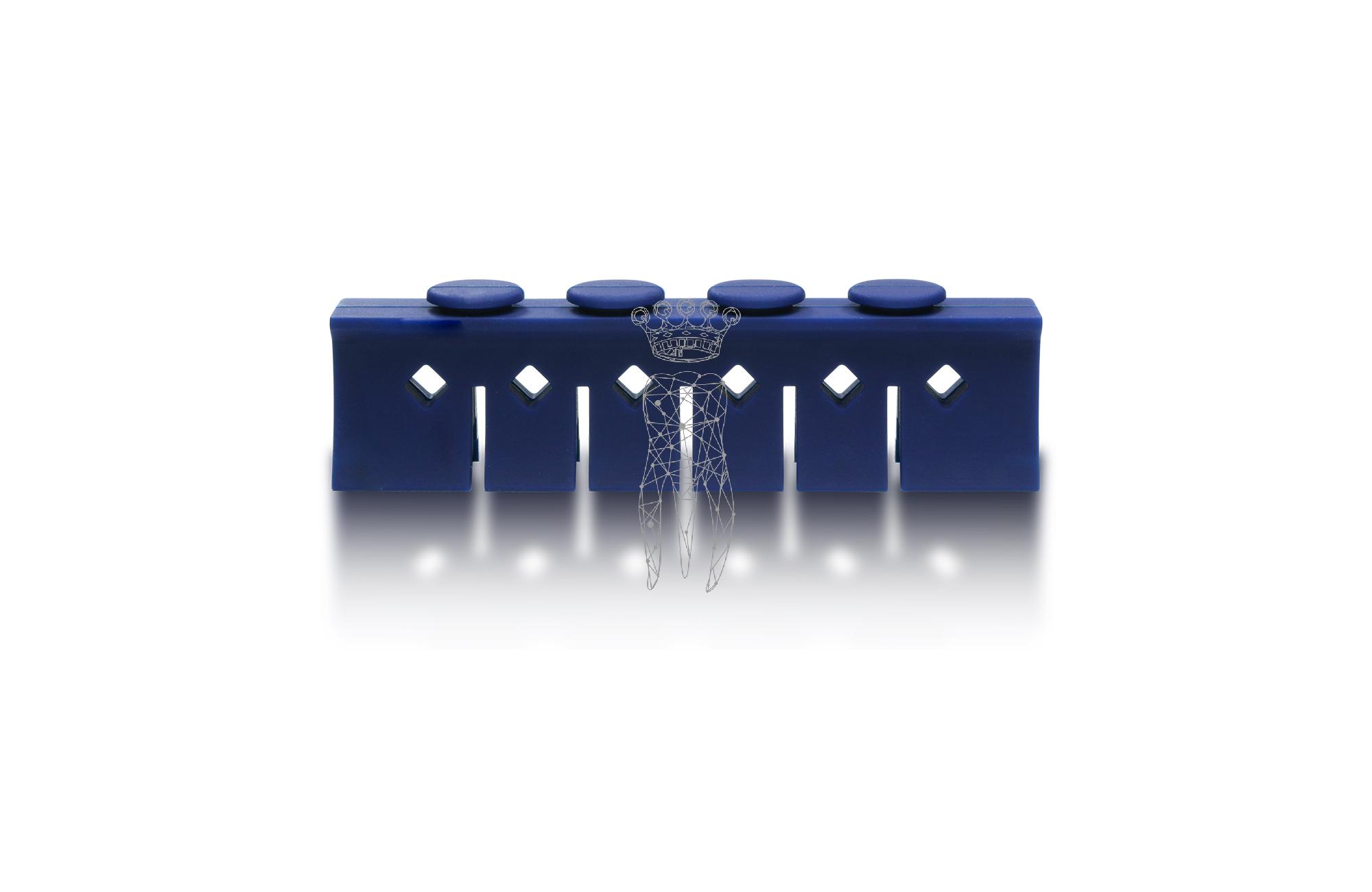 Silikon Niederhalter 3029-S + CLIP-S 6 Instrumente - blau