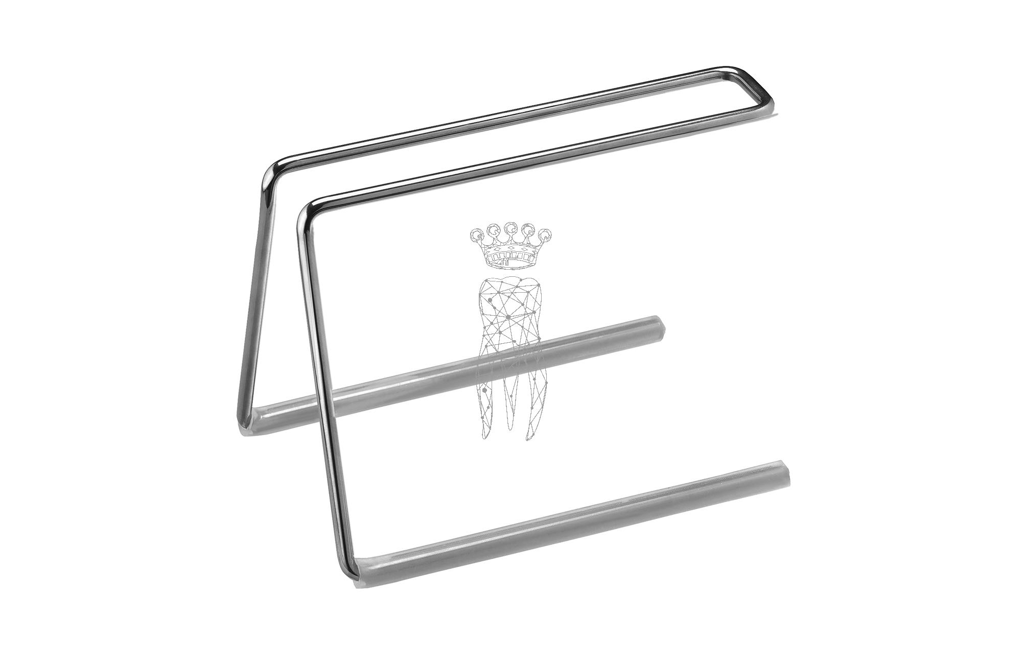 Forceps rack stainless 20cm stainless with non-slip silicone feet