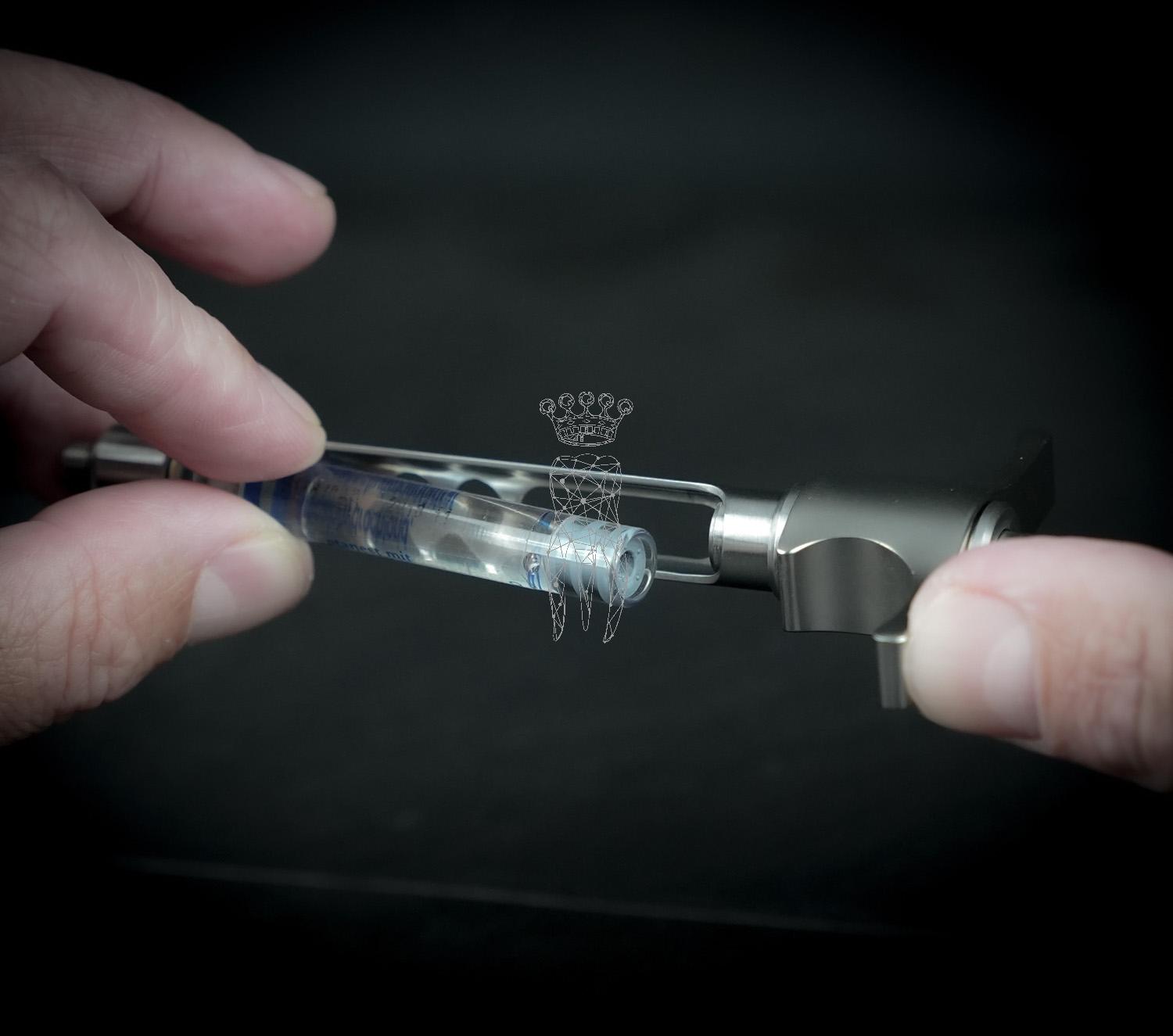 Cartridge Syringe ARROW stainless steel metric thread - self aspirating