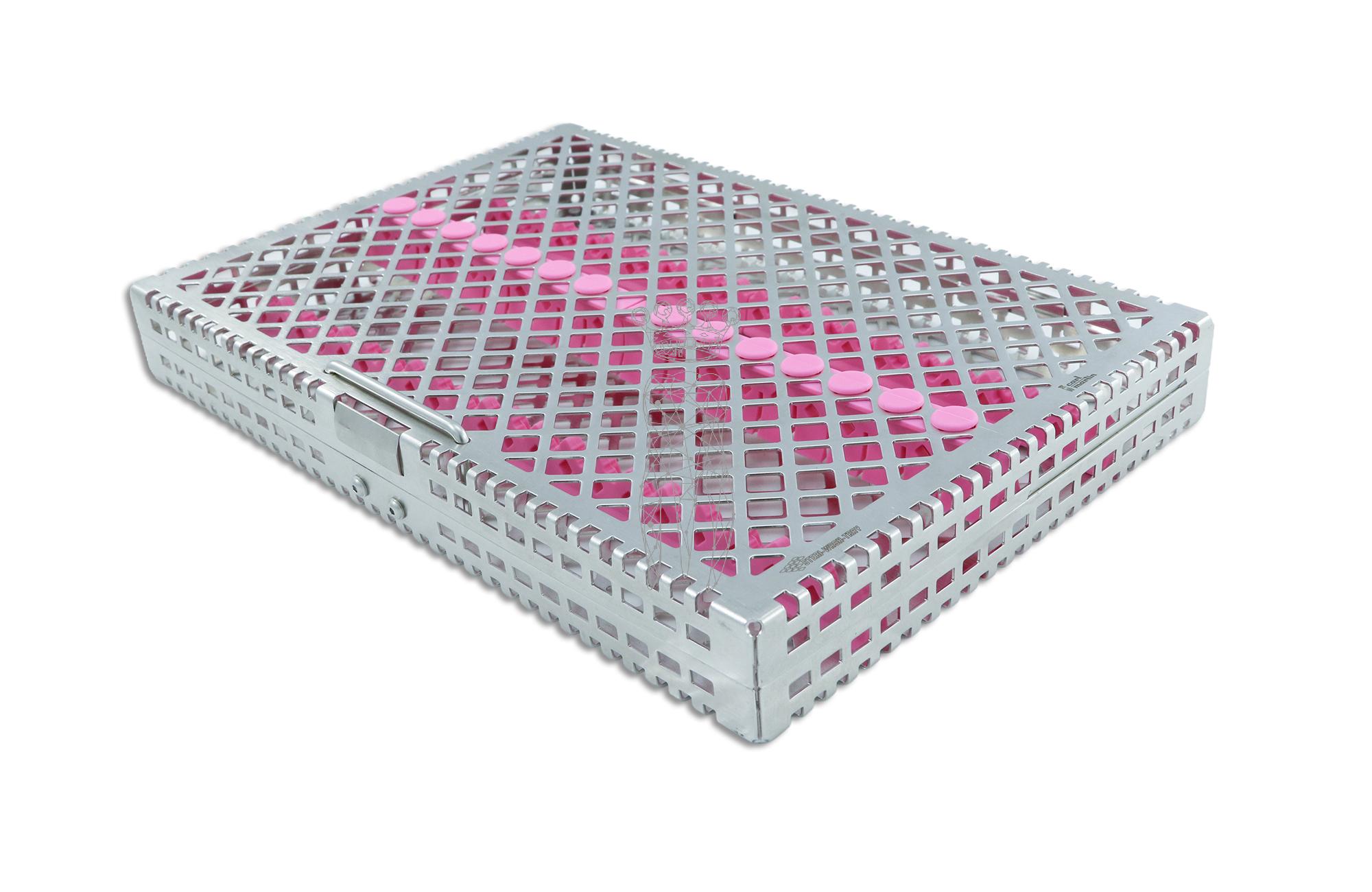 Steri-Wash-Tray 280x190x34mm Silikone pink
