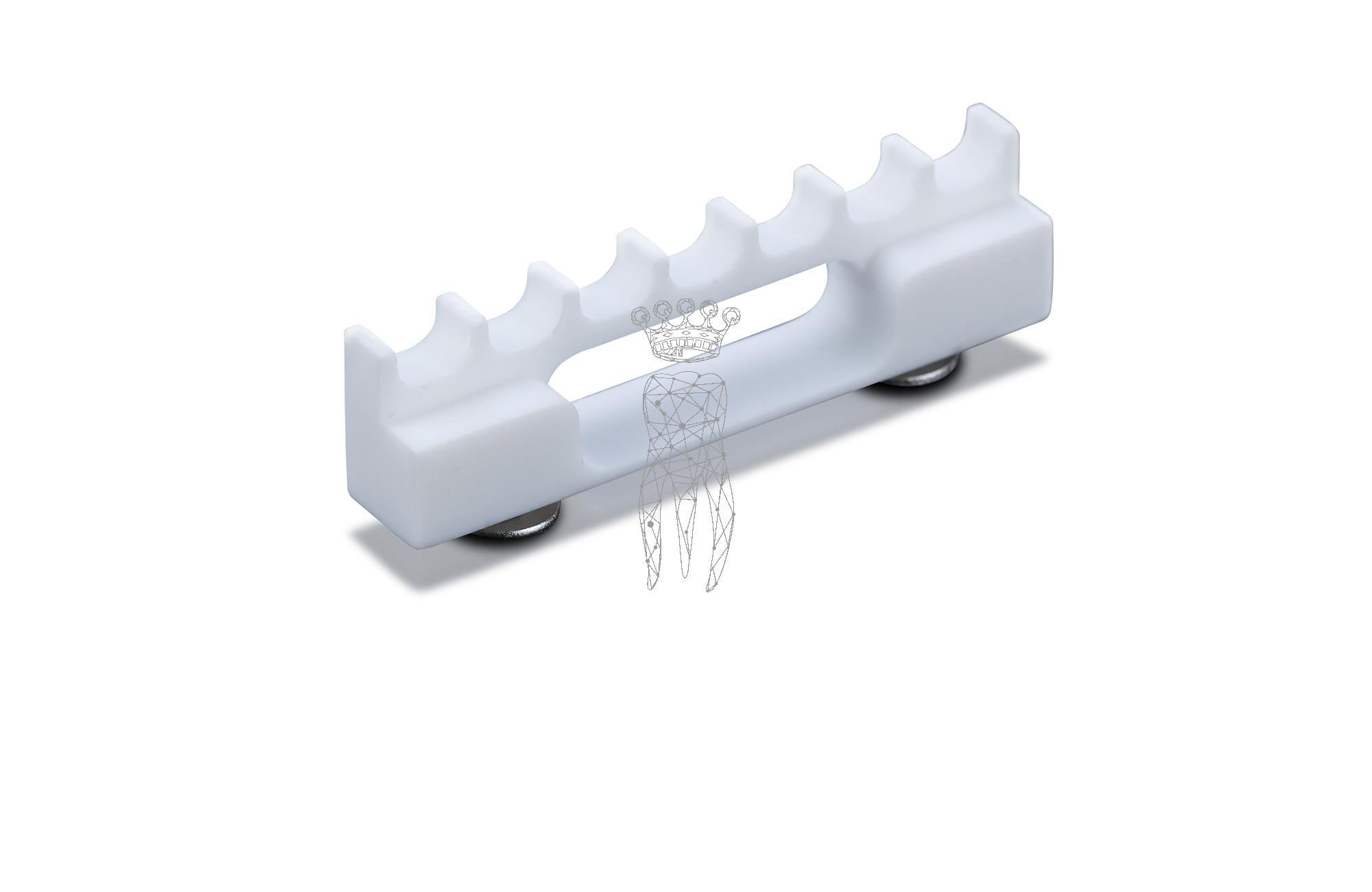 PTFE block 8cm 7 instruments incl. 2 screws