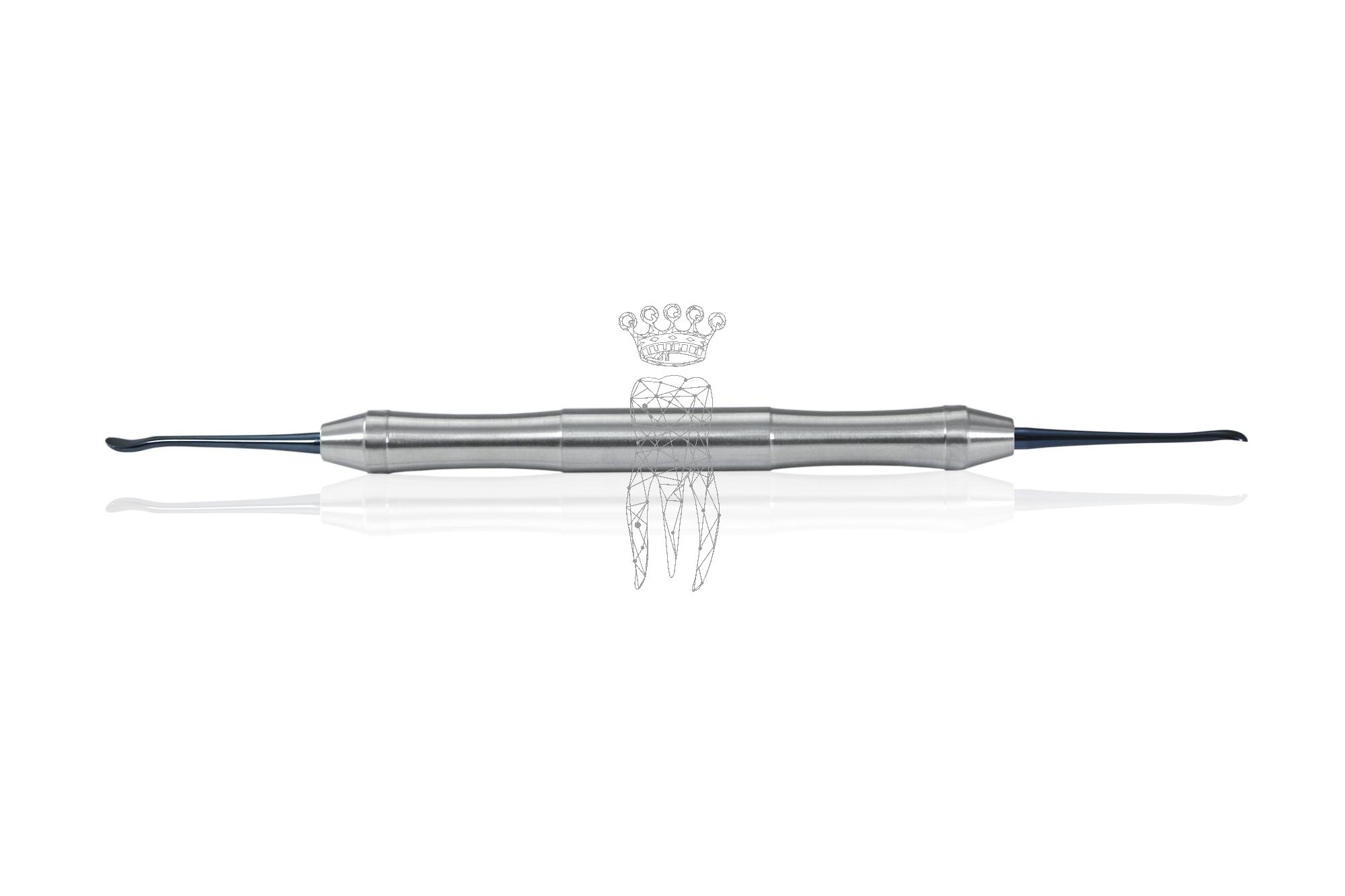 Spoon slightly grooved sharp 2.5/3.8mm LiquidSteel PolyFill Plasma+