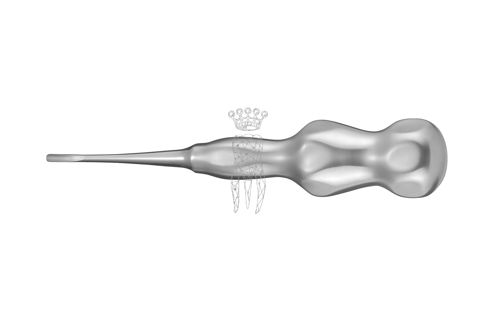 Luxating-Instrument hand form curved 3.0mm