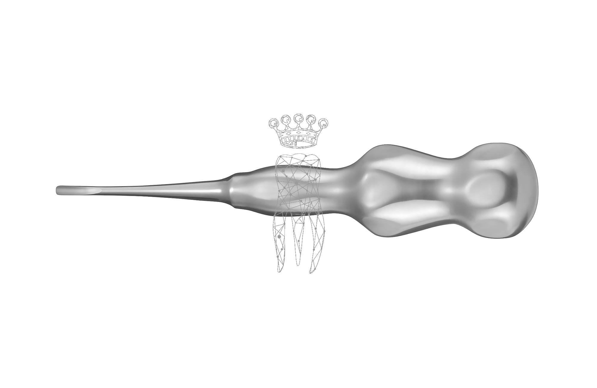 Luxating-Instrument hand form curved 3.0mm