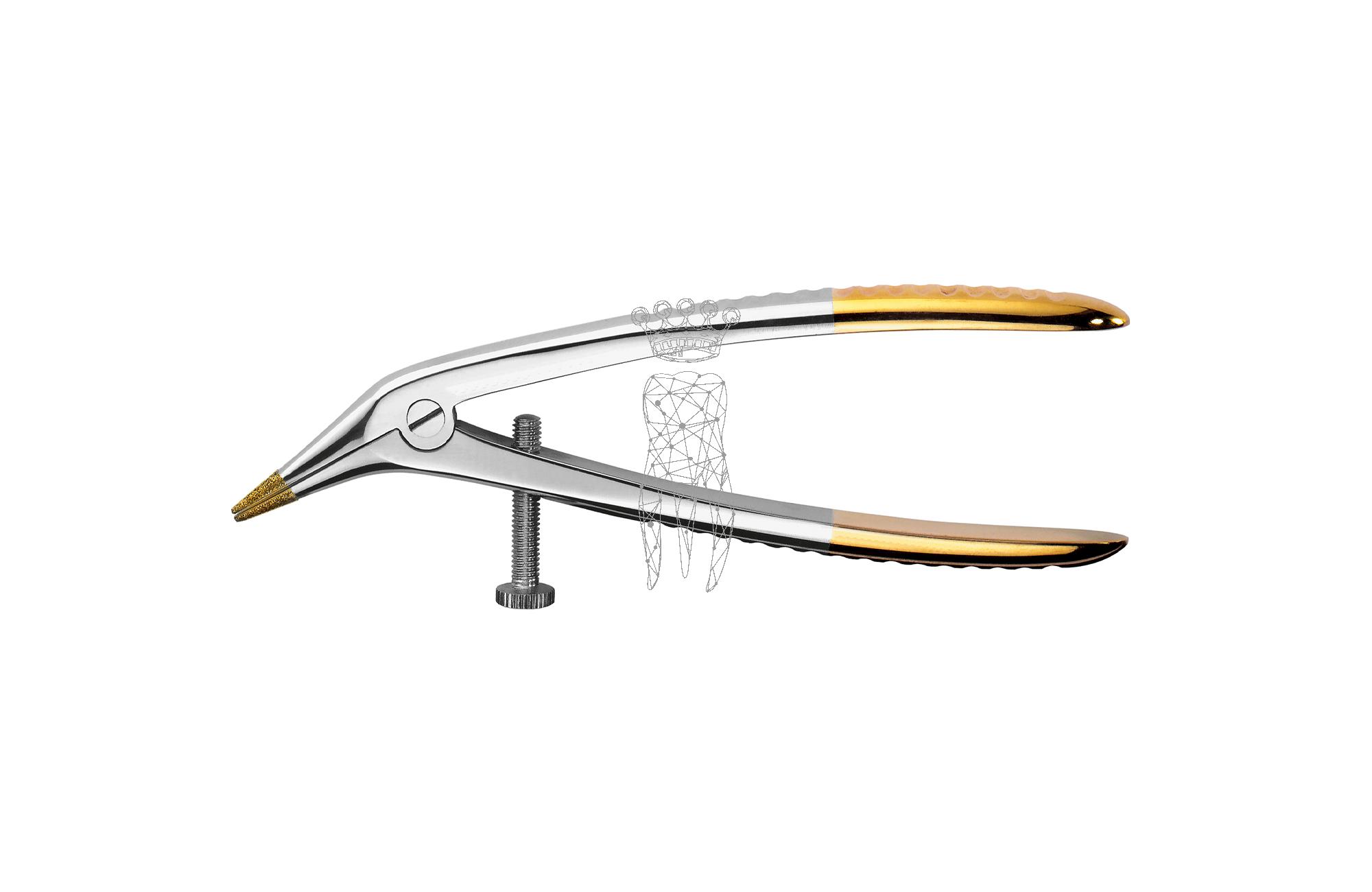 Telescopic Crown pliers BÖHM 12.5cm with diamond tips