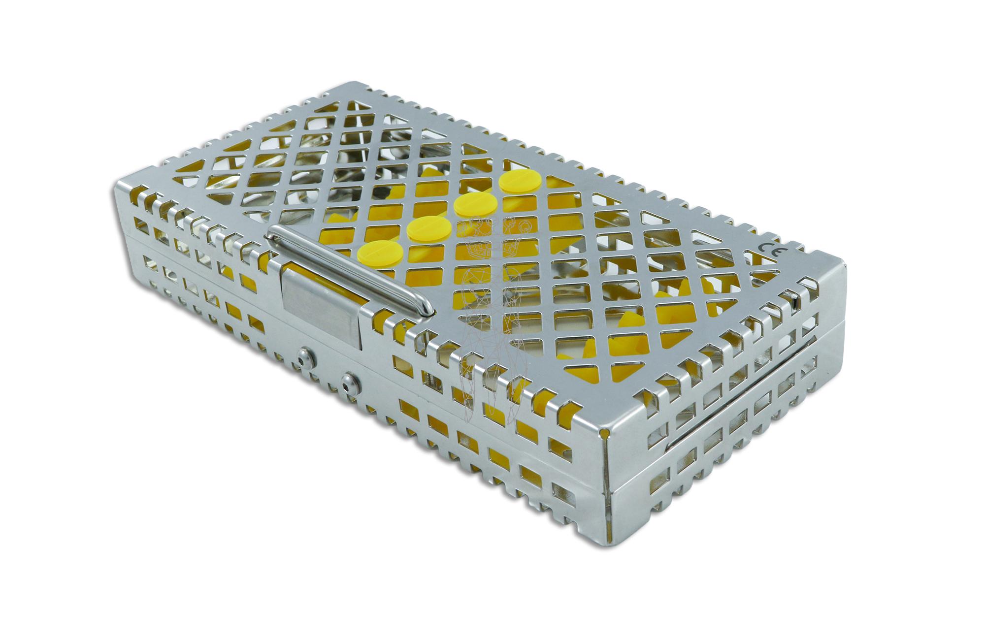 Steri-Wash-Tray 190x92x34mm 6 Instrumente - Silikon gelb