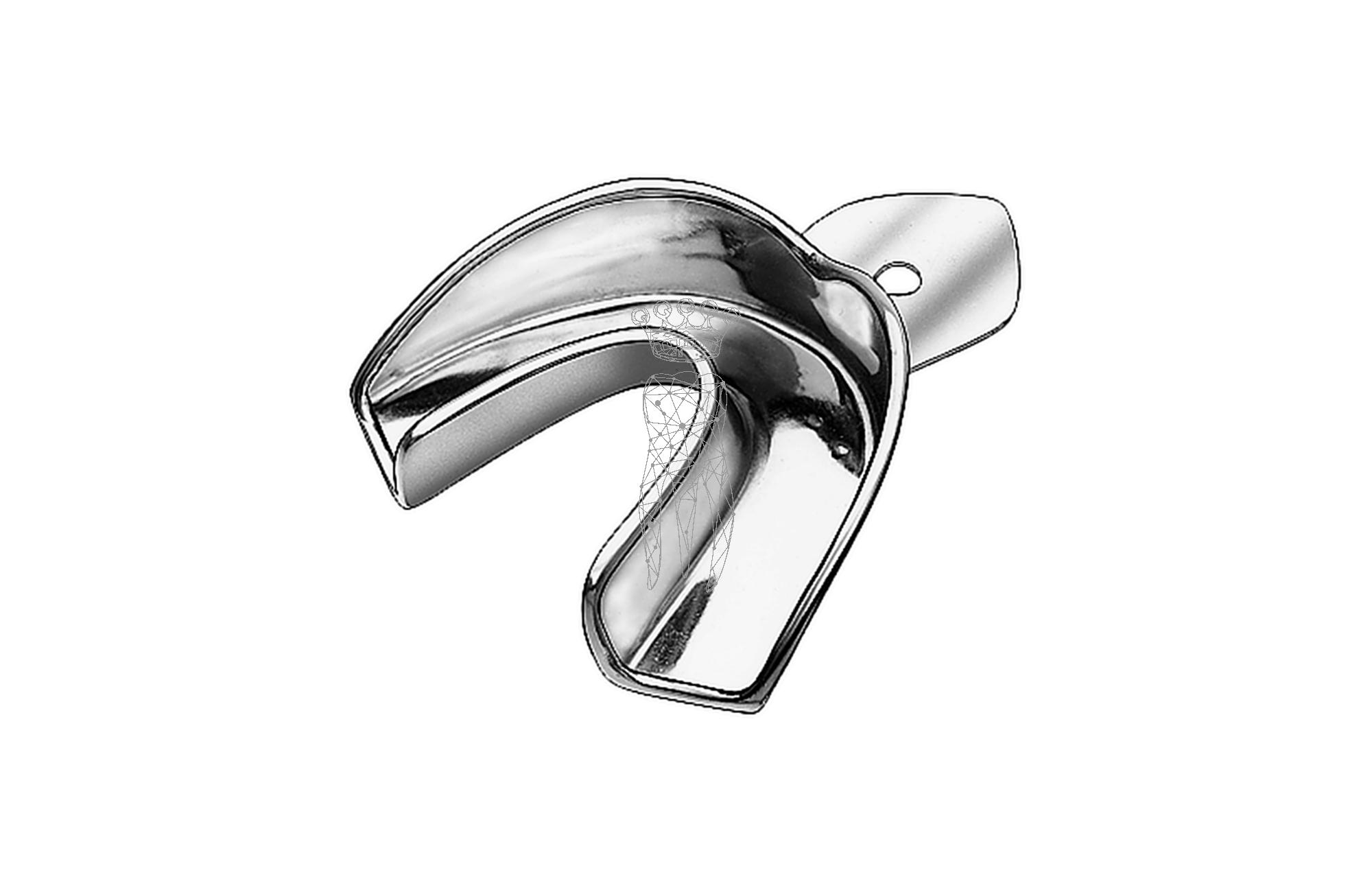 Impression Tray ERGOLOCK non-perforated Lower-Jaw