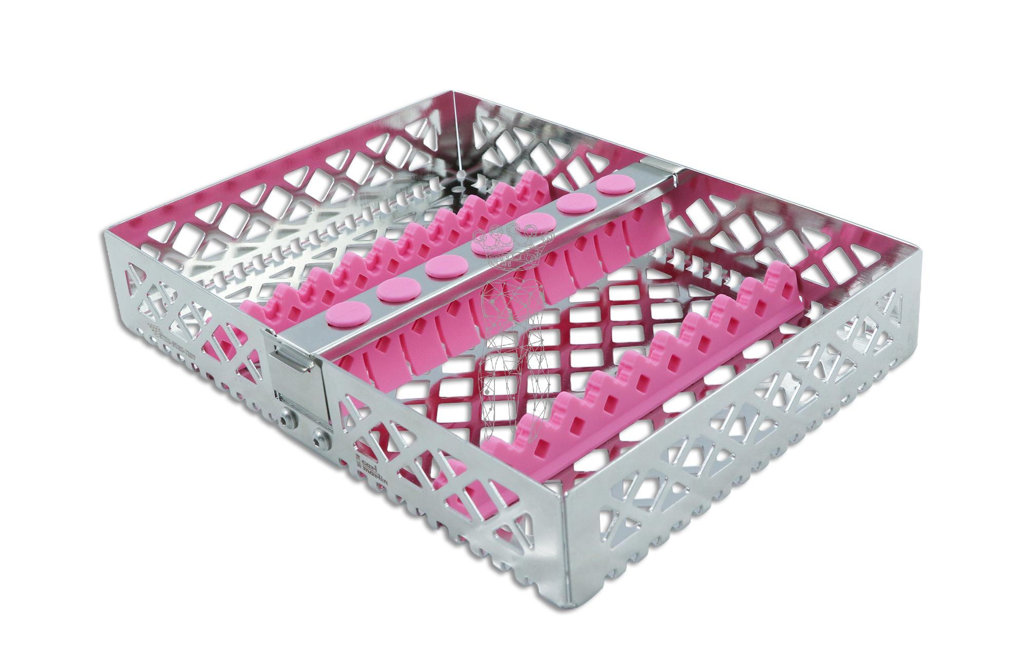 Steri-Wash-Tray 190x140x34mm 10 Instrumente - Silikone pink