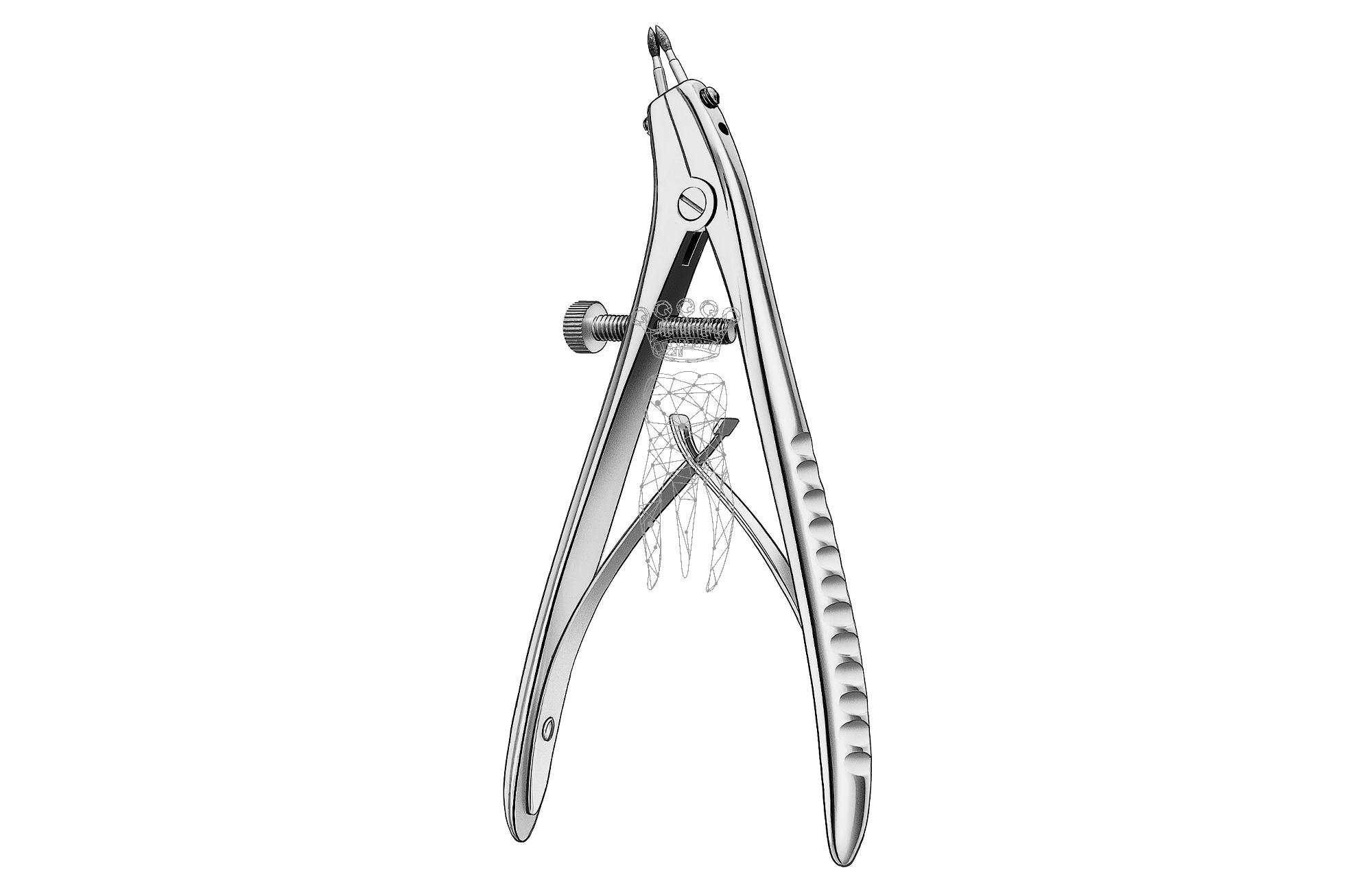 Telescopic crown plierss with replaceable FG diamonds