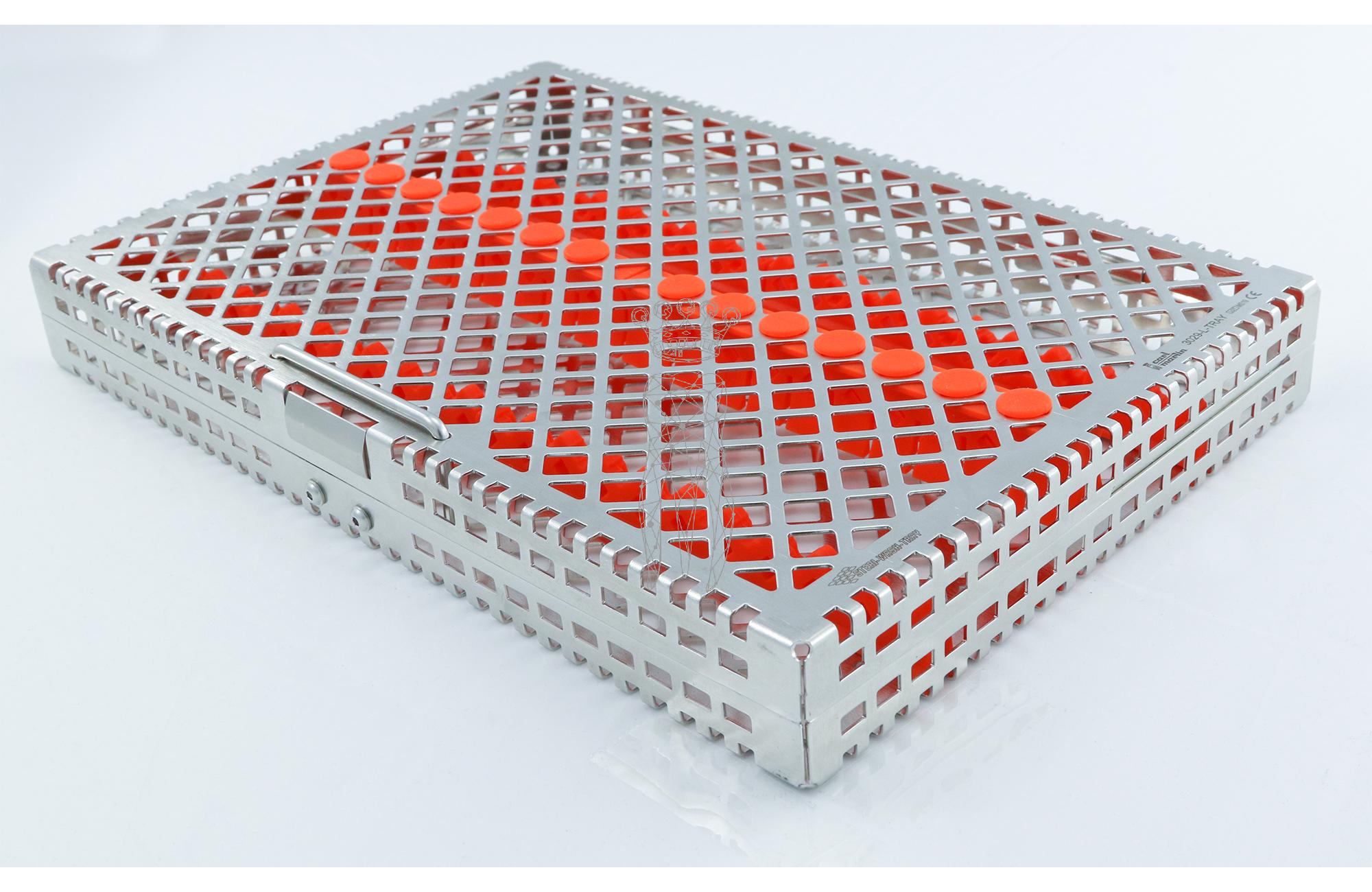 Steri-Wash-Tray 280x190x34mm Silikone orange