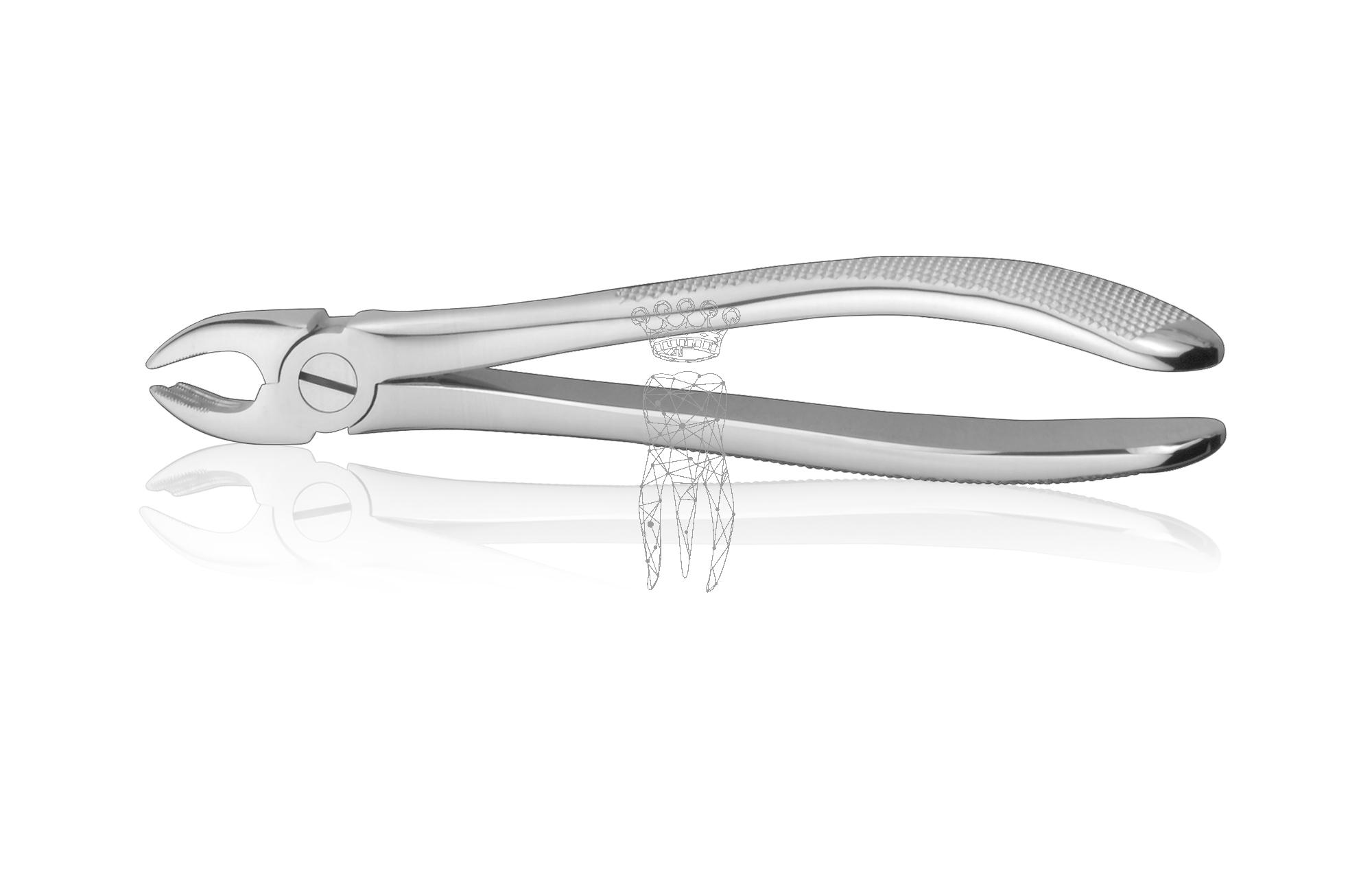 Extracting forceps friction grip Lower-Jaw molars left