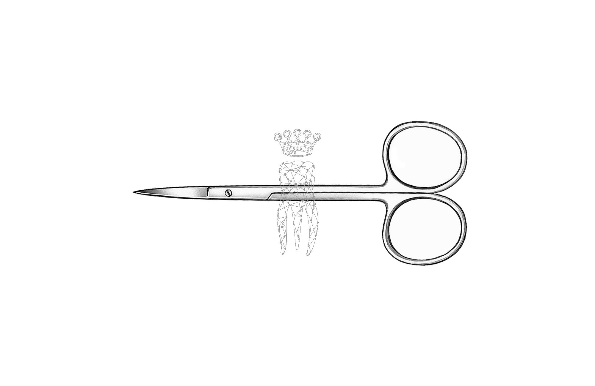 Gum scissors straight