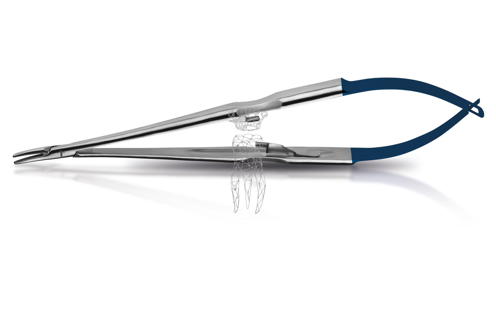 Needleholder Castroviejo RH LiquidSteel 16cm gebogen