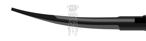 EasyClean ZF-Schere gebogen 12cm IRIS mit grossen Ringen