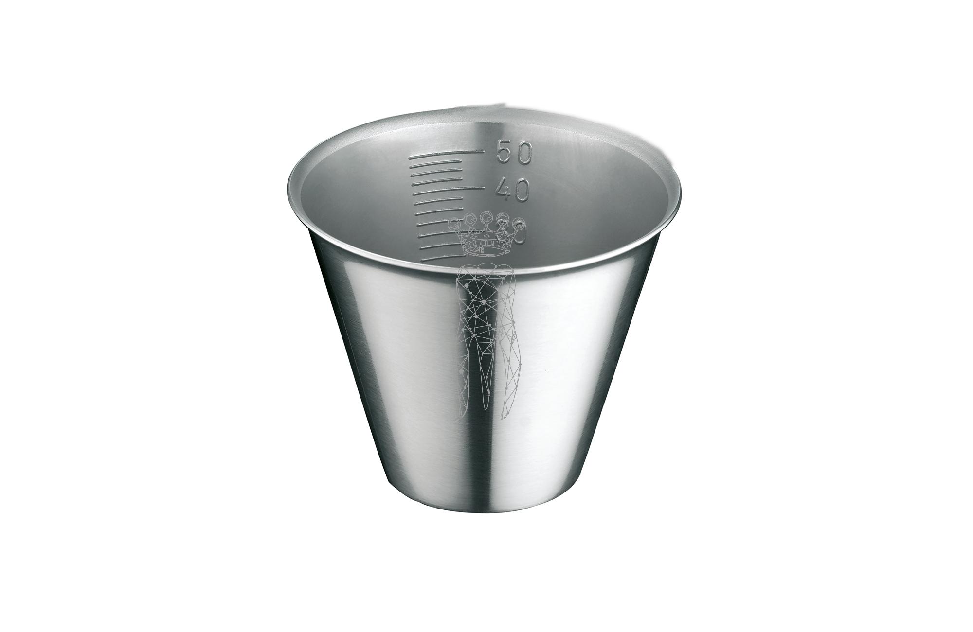 Medizinbecher Edelstahl 50ccm Boden Ø 30mm - Top Ø 60mm - Höhe 48mm