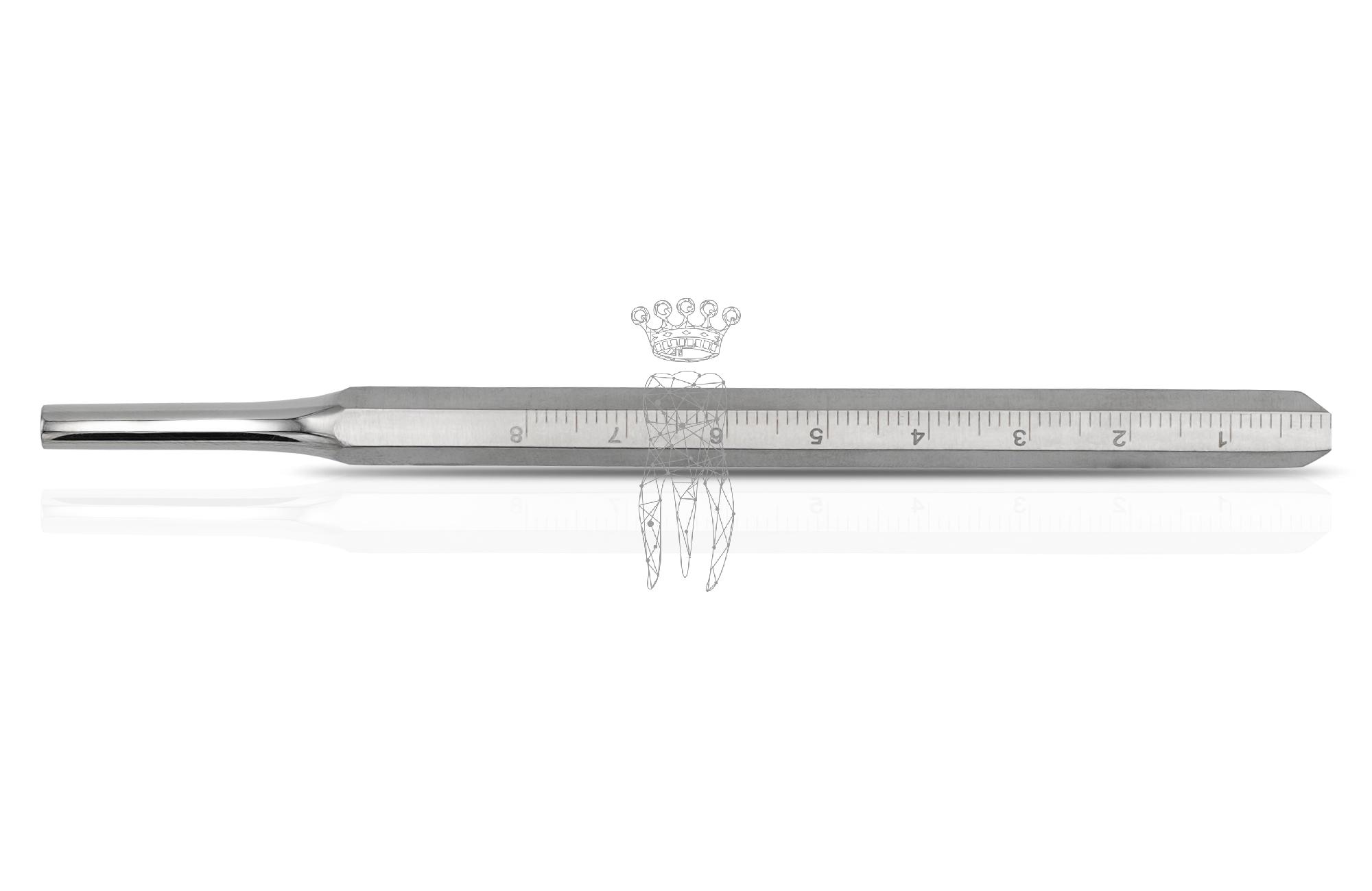 MANUSCAL Mundspiegel-Messgriff (mm) hohl rostfrei - Gewinde M2.5mm