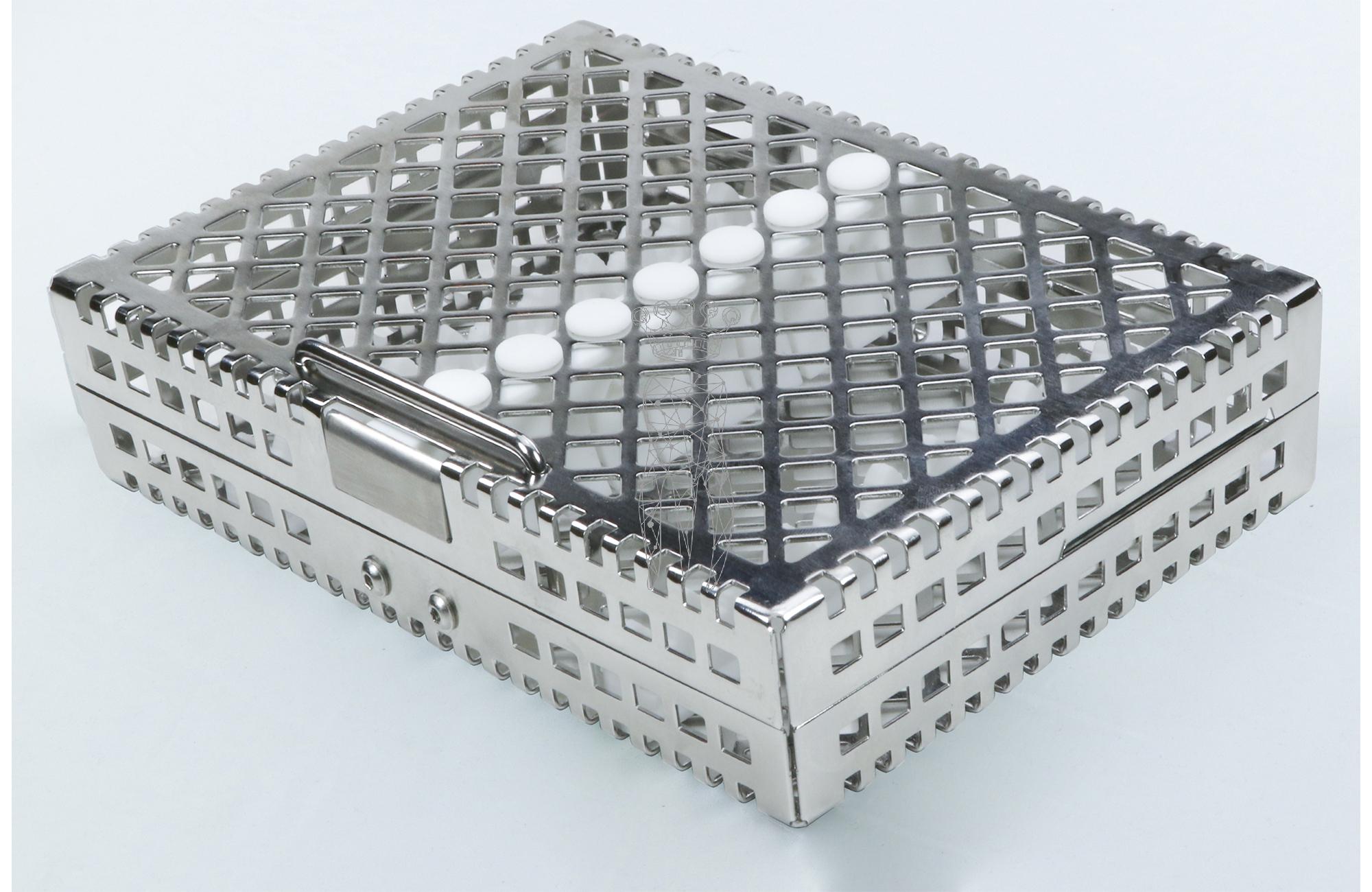 Steri-Wash-Tray 190x140x34mm 10 Instrumente - Silikon weiß