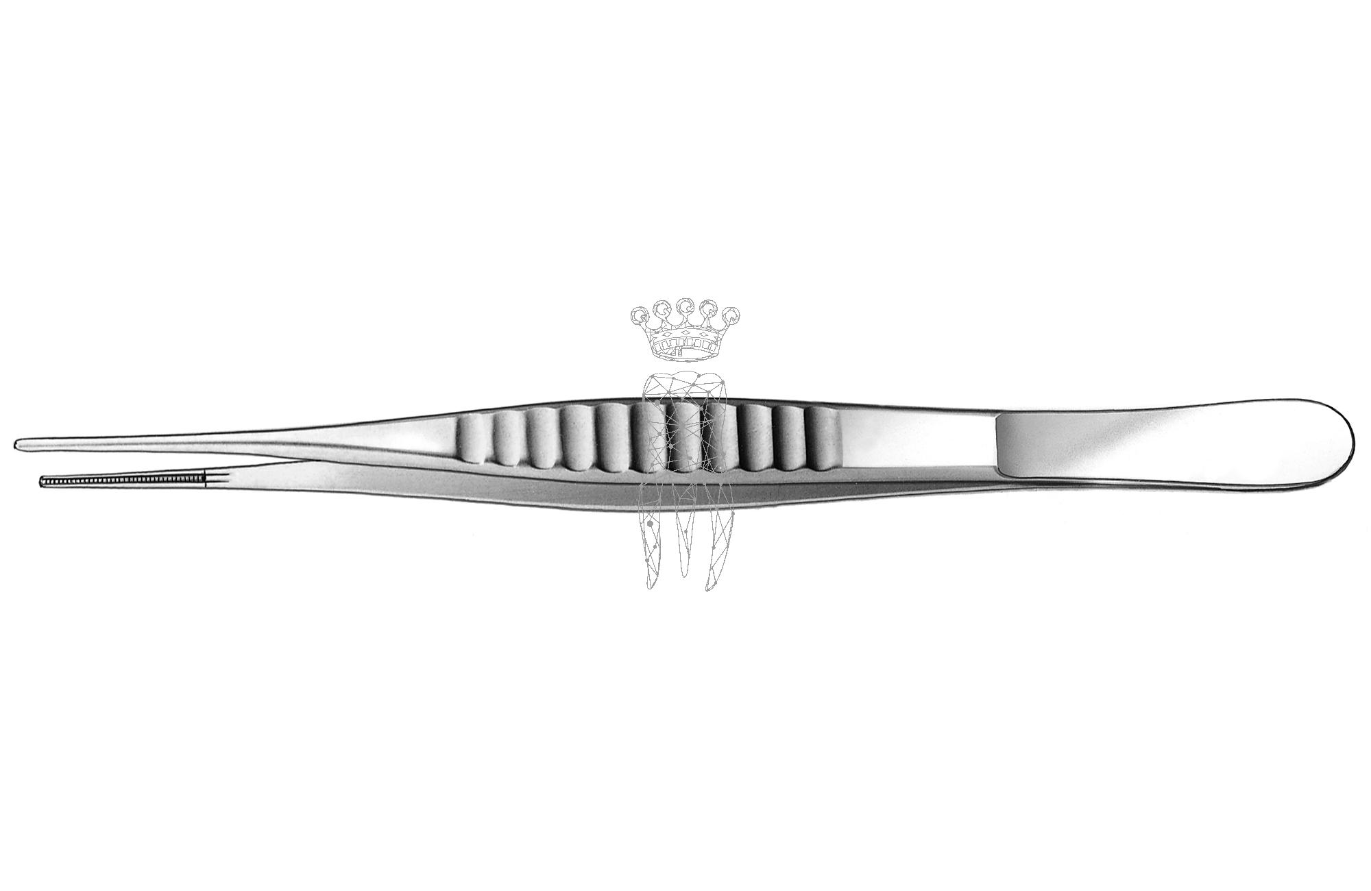 Tweezers de Bakey straight