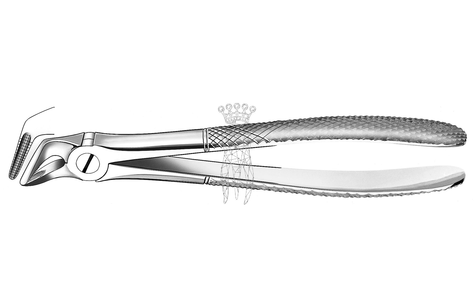 Extracting forceps frictiongrip Lower-Jaw roots