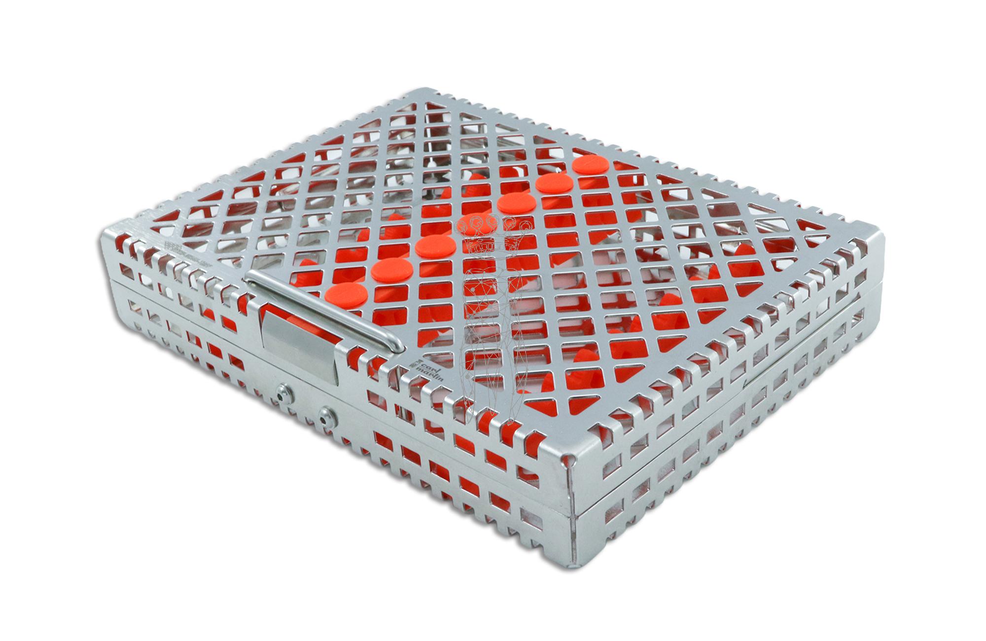 Steri-Wash-Tray 190x140x34mm 10 Instrum. - Silikon orange
