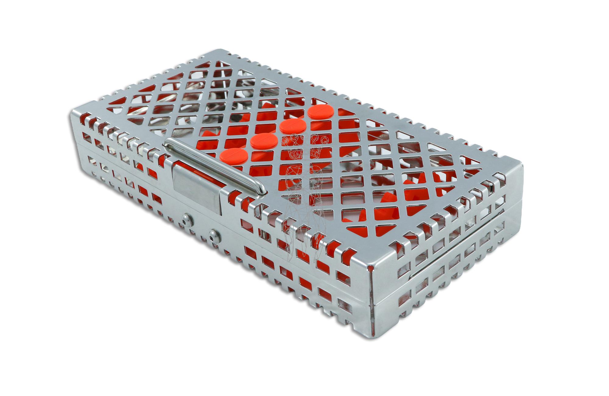 Steri-Wash-Tray 190x92x34mm 6 Instrumente - Silikon orange