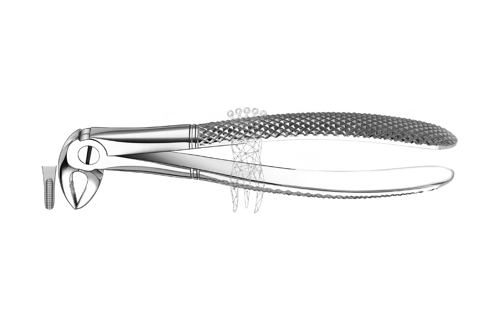 Children extracting forceps frictiongrip Lower-Jaw incisors/roots