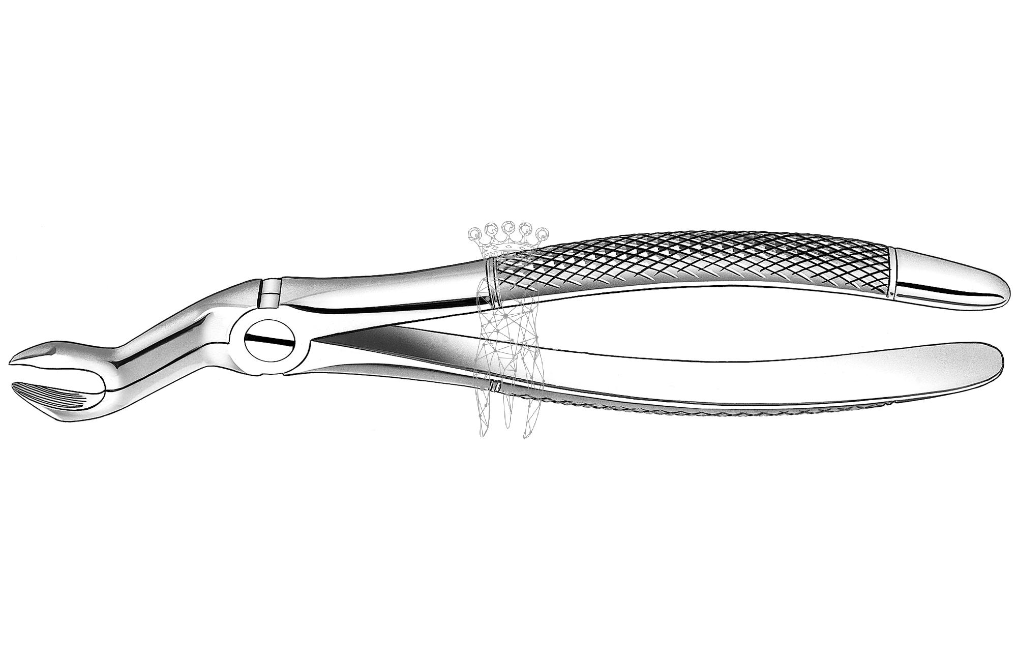 Extracting forceps frictiongrip Upper-Jaw wisdom teeth