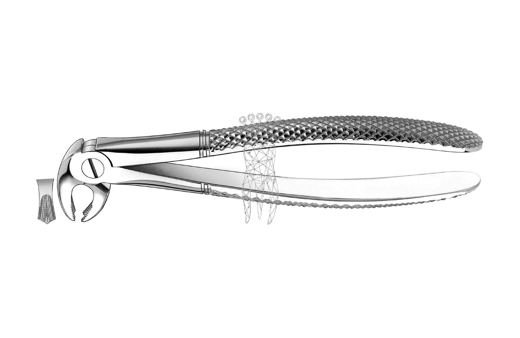 Children extracting forceps frictiongrip Lower-Jaw molars