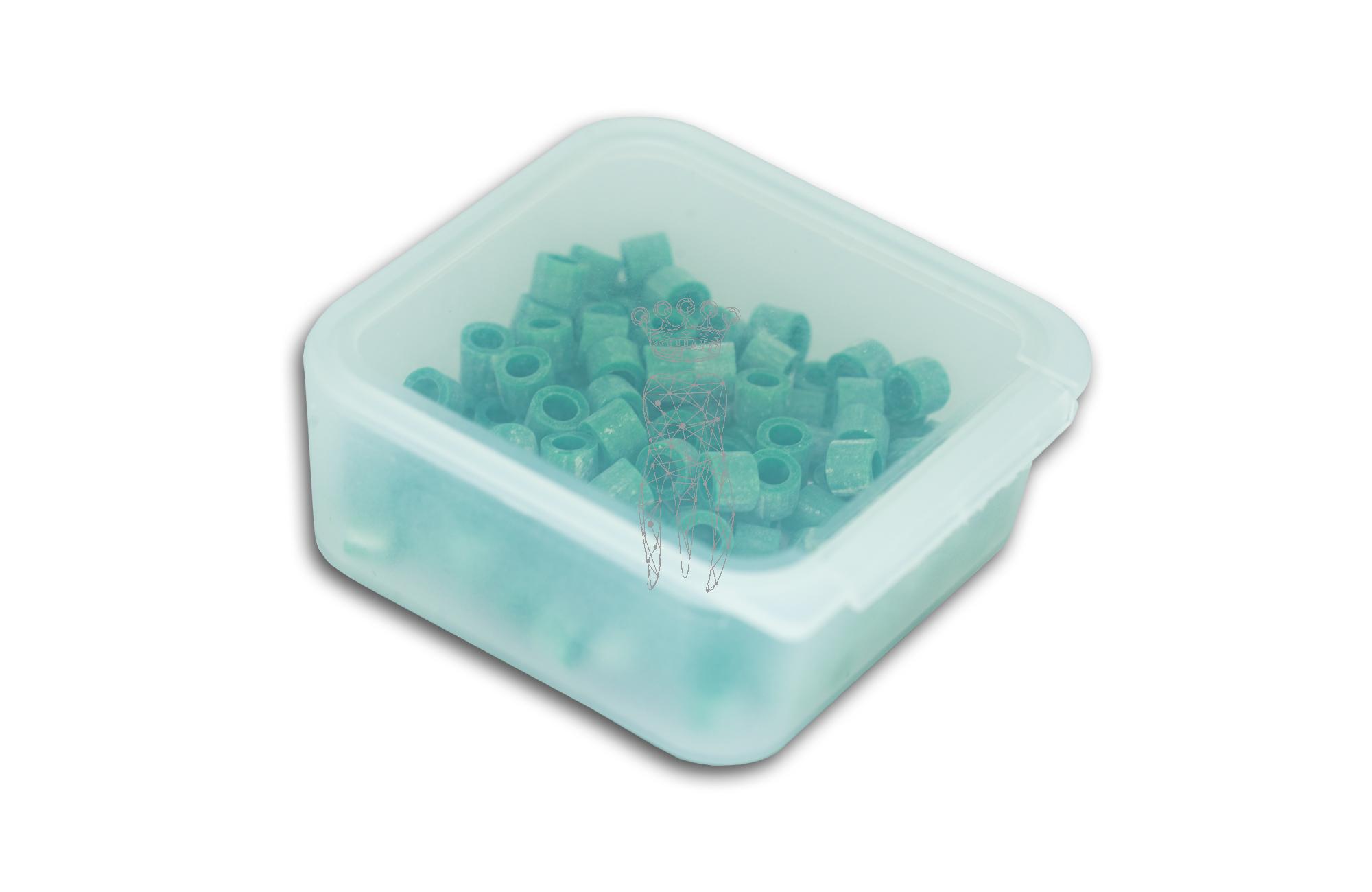 Colour code rings small green 120 pcs.