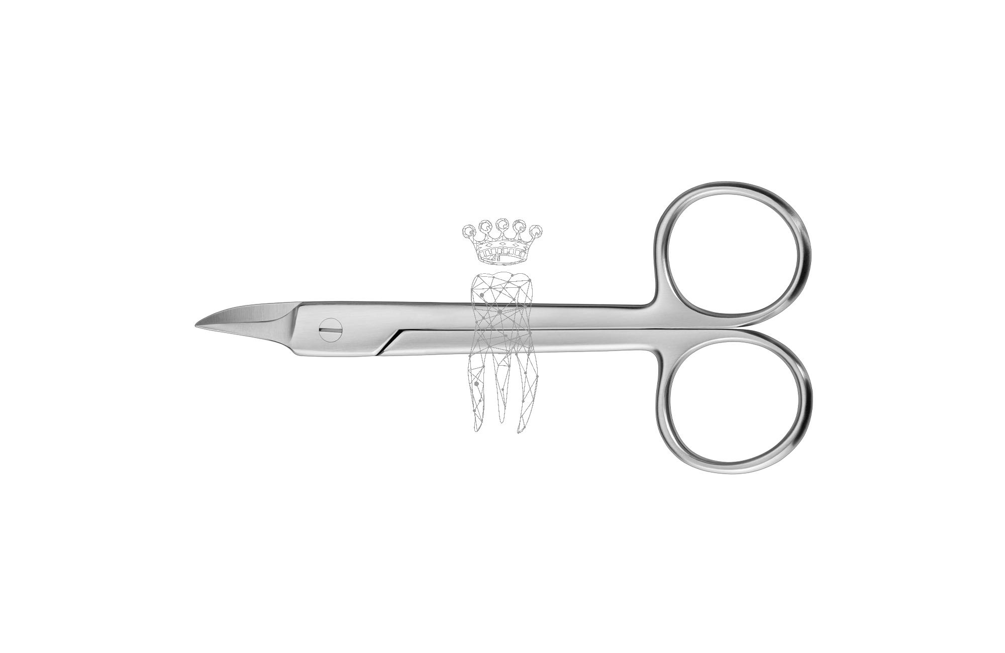 Crown scissors curved Beebee