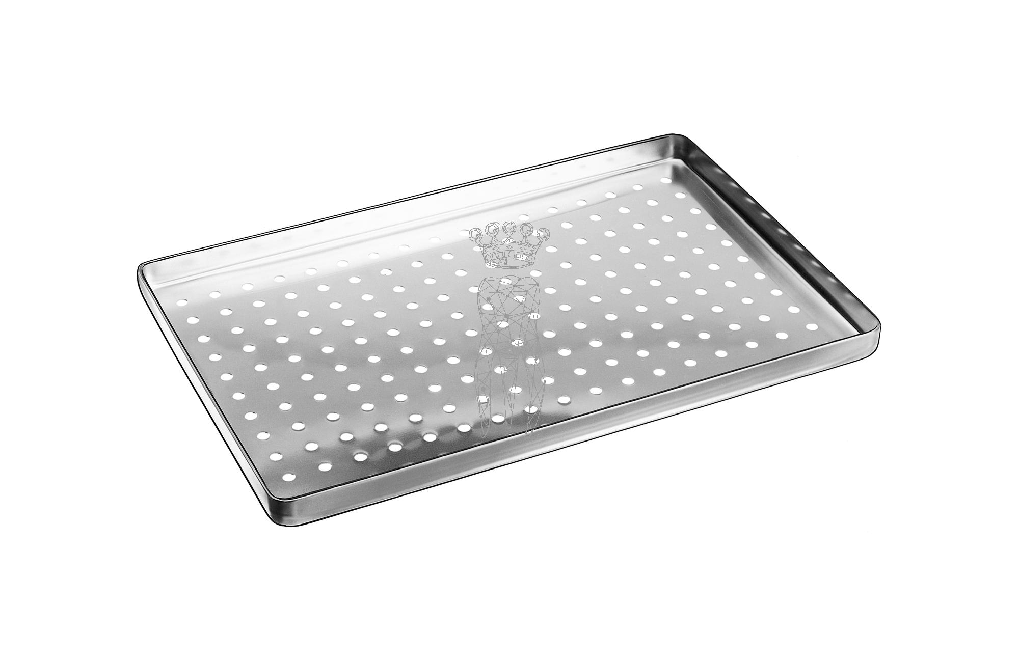 Normtray-Unterteil gelocht - Edelstahl rostfrei